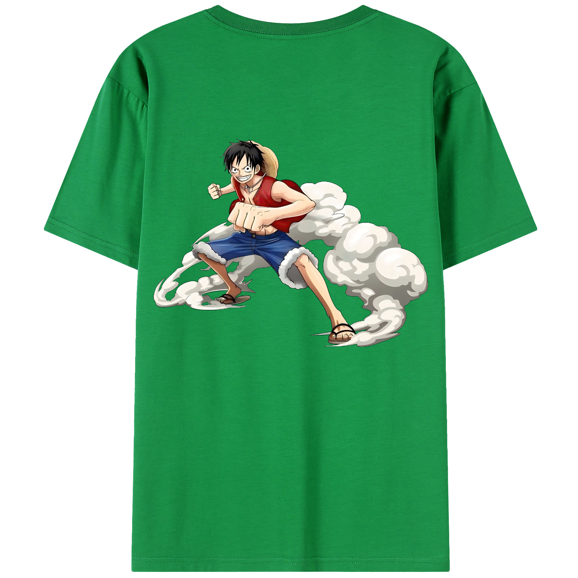 （画像用） ワンピース モンキー・D・ルフィ ONE PIECE Monkey D. Luffy レディース半袖Tシャツ(バックプリント)