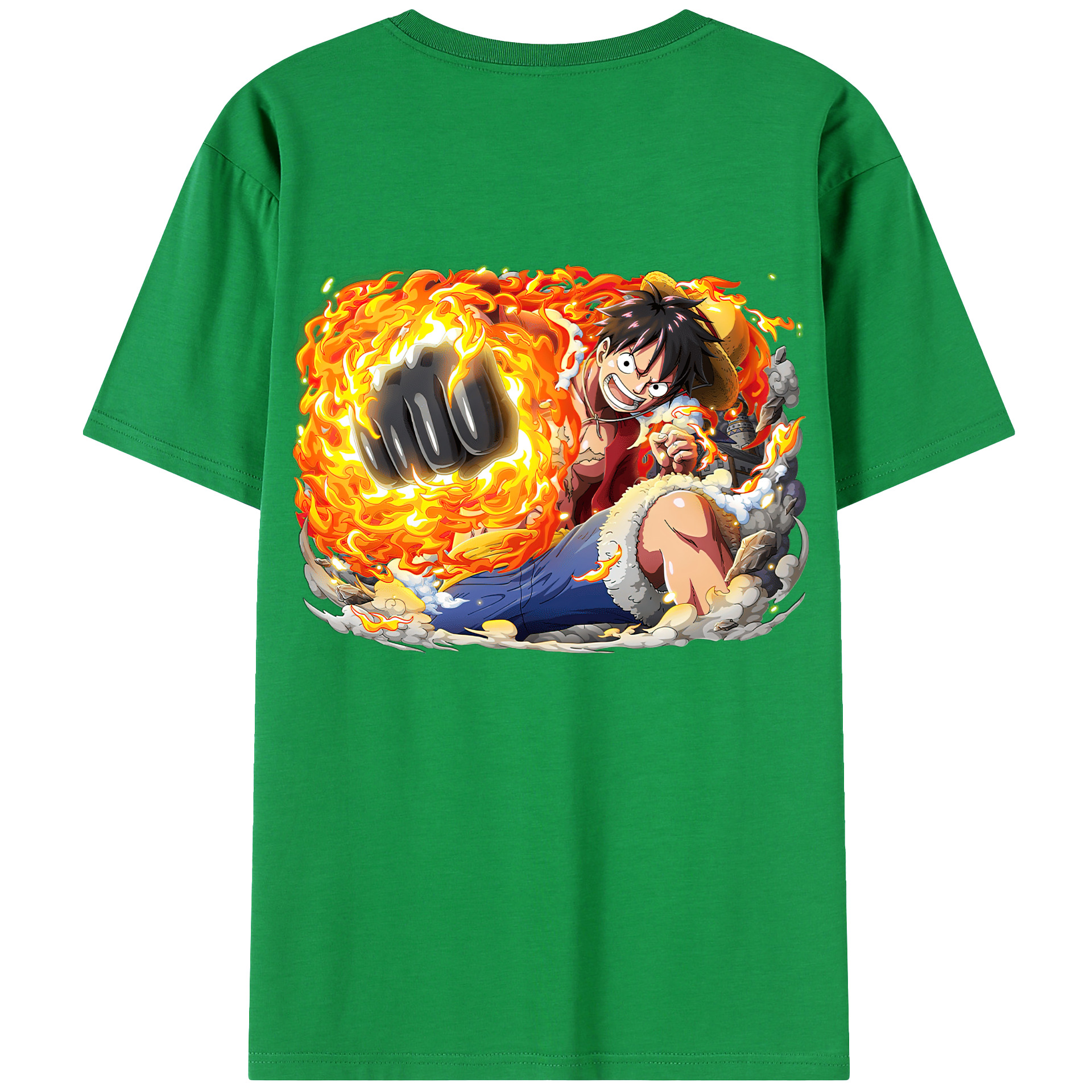 ワンピース モンキー・D・ルフィ ONE PIECE Monkey D. Luffy レディース半袖Tシャツ(バックプリント)