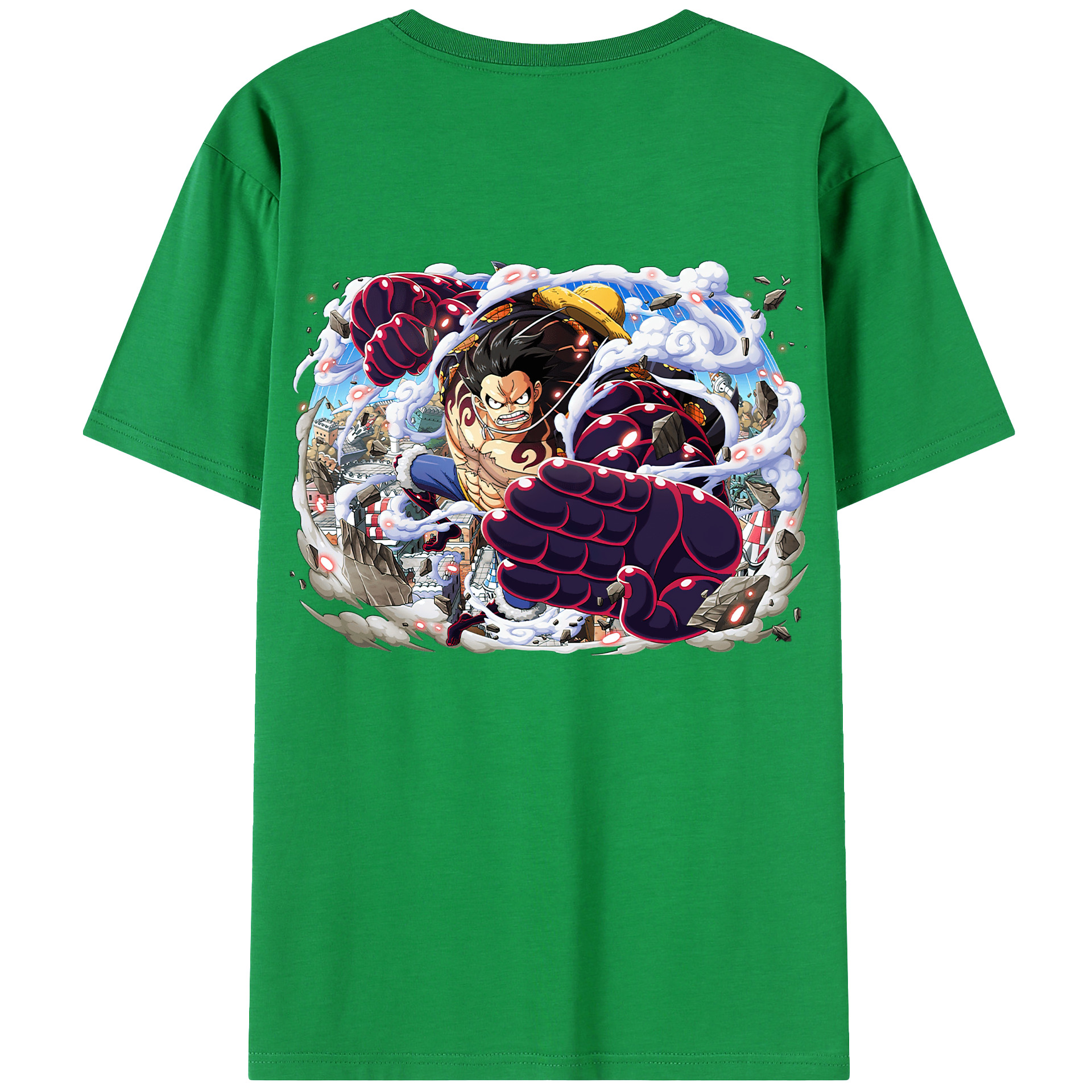 ワンピース モンキー・D・ルフィ ONE PIECE Monkey D. Luffy レディース半袖Tシャツ(バックプリント)