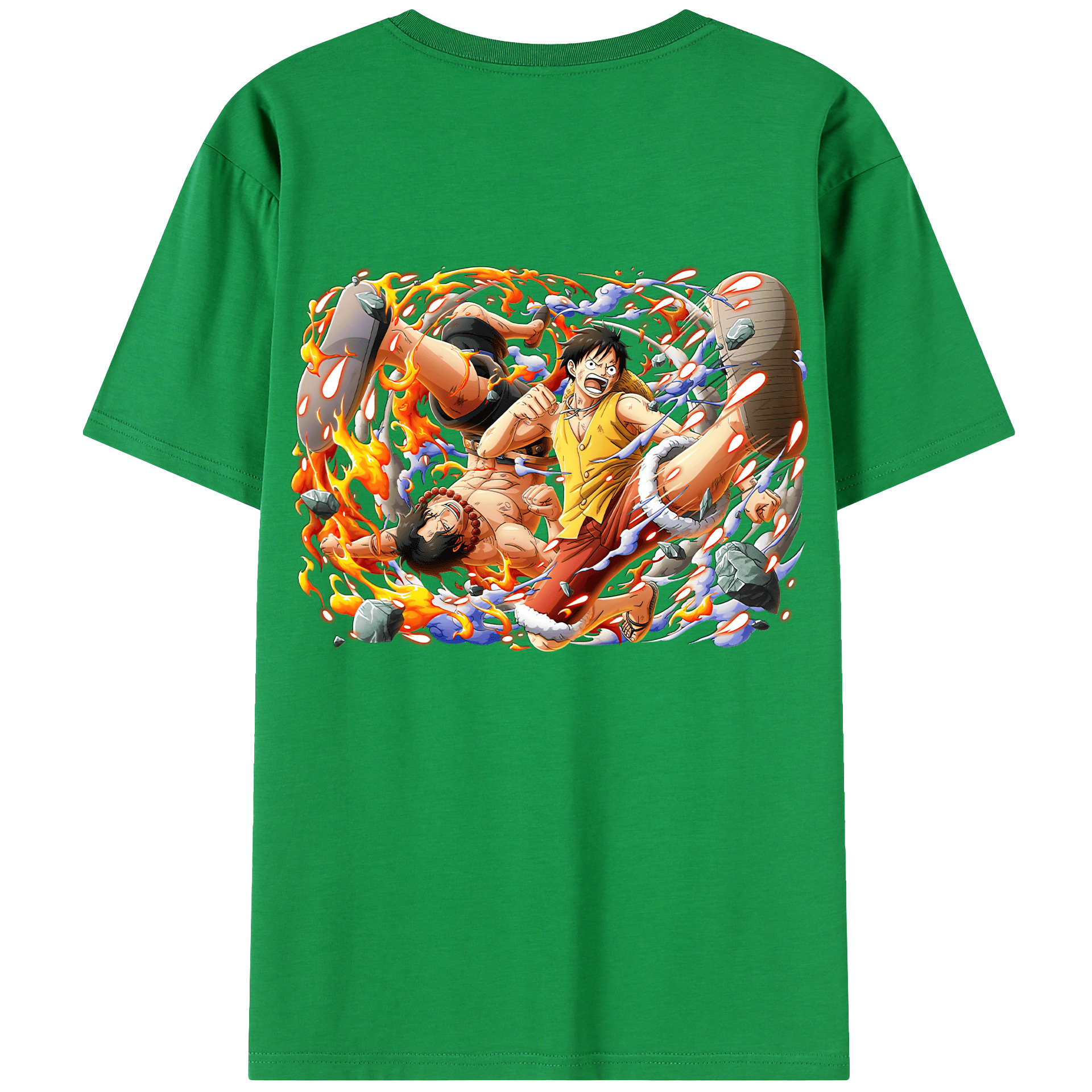ワンピース モンキー・D・ルフィ ONE PIECE Monkey D. Luffy レディース半袖Tシャツ(バックプリント)