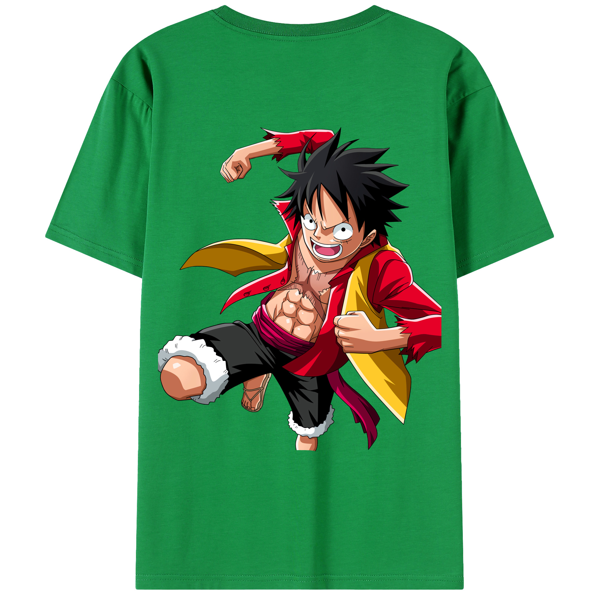 ワンピース モンキー・D・ルフィ ONE PIECE Monkey D. Luffy レディース半袖Tシャツ(バックプリント)