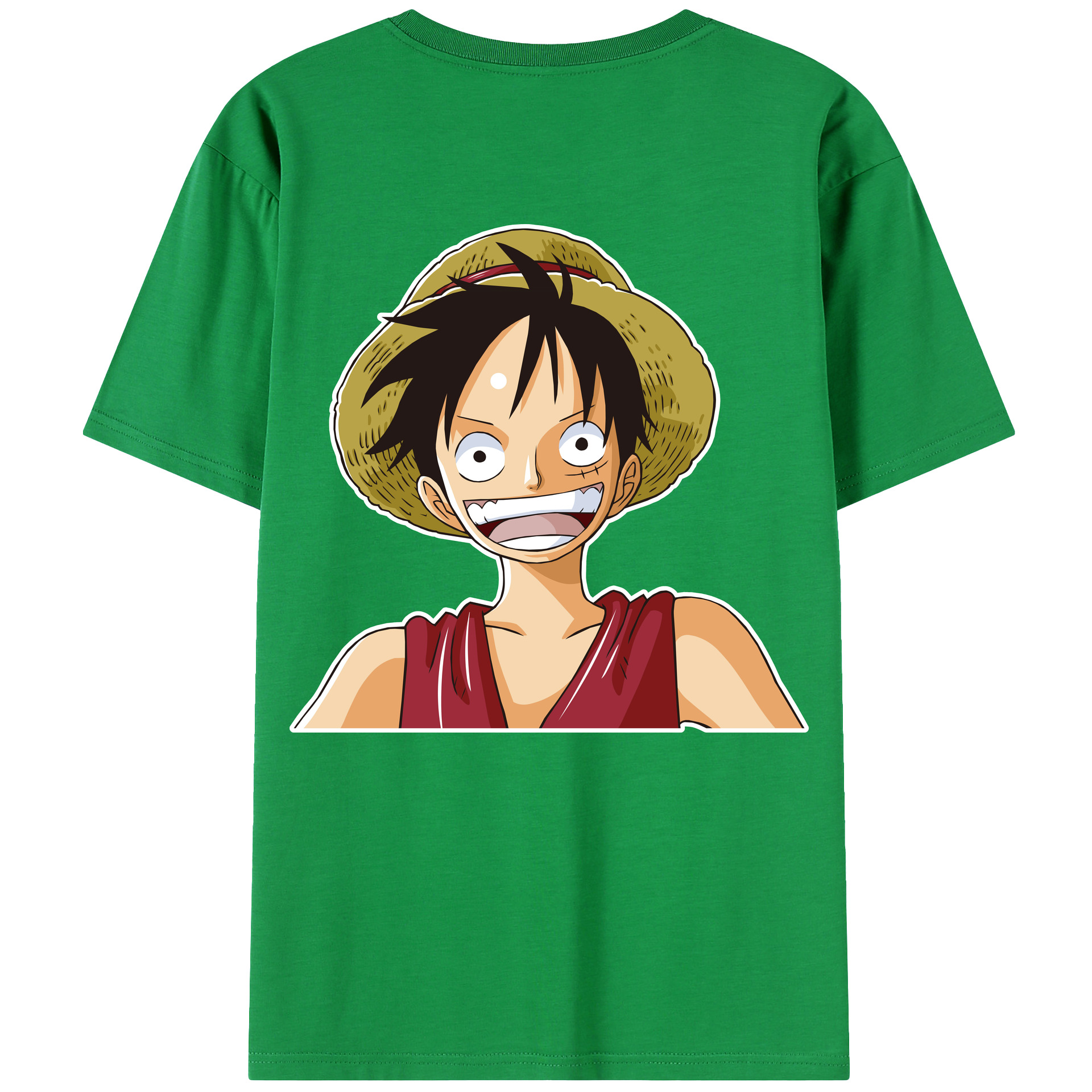 ワンピース モンキー・D・ルフィ ONE PIECE Monkey D. Luffy レディース半袖Tシャツ(バックプリント)