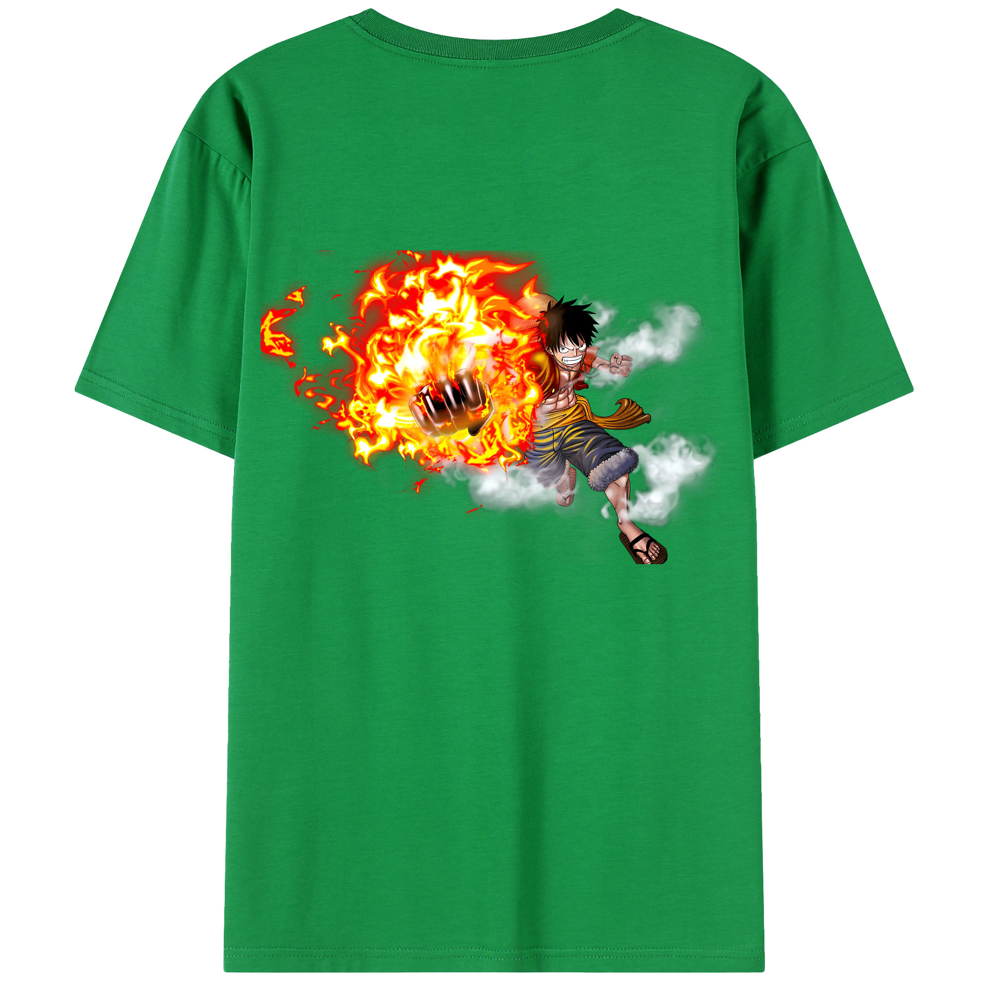 ワンピース モンキー・D・ルフィ ONE PIECE Monkey D. Luffy レディース半袖Tシャツ(バックプリント)