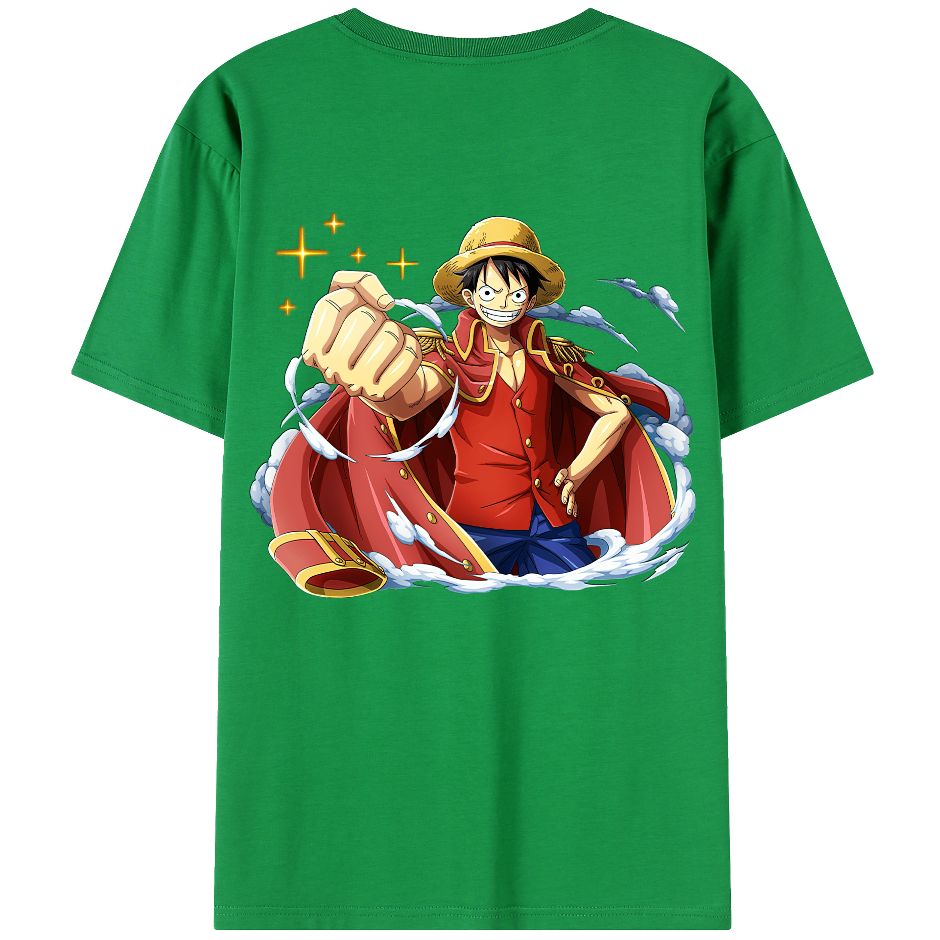 ワンピース モンキー・D・ルフィ ONE PIECE Monkey D. Luffy レディース半袖Tシャツ(バックプリント)