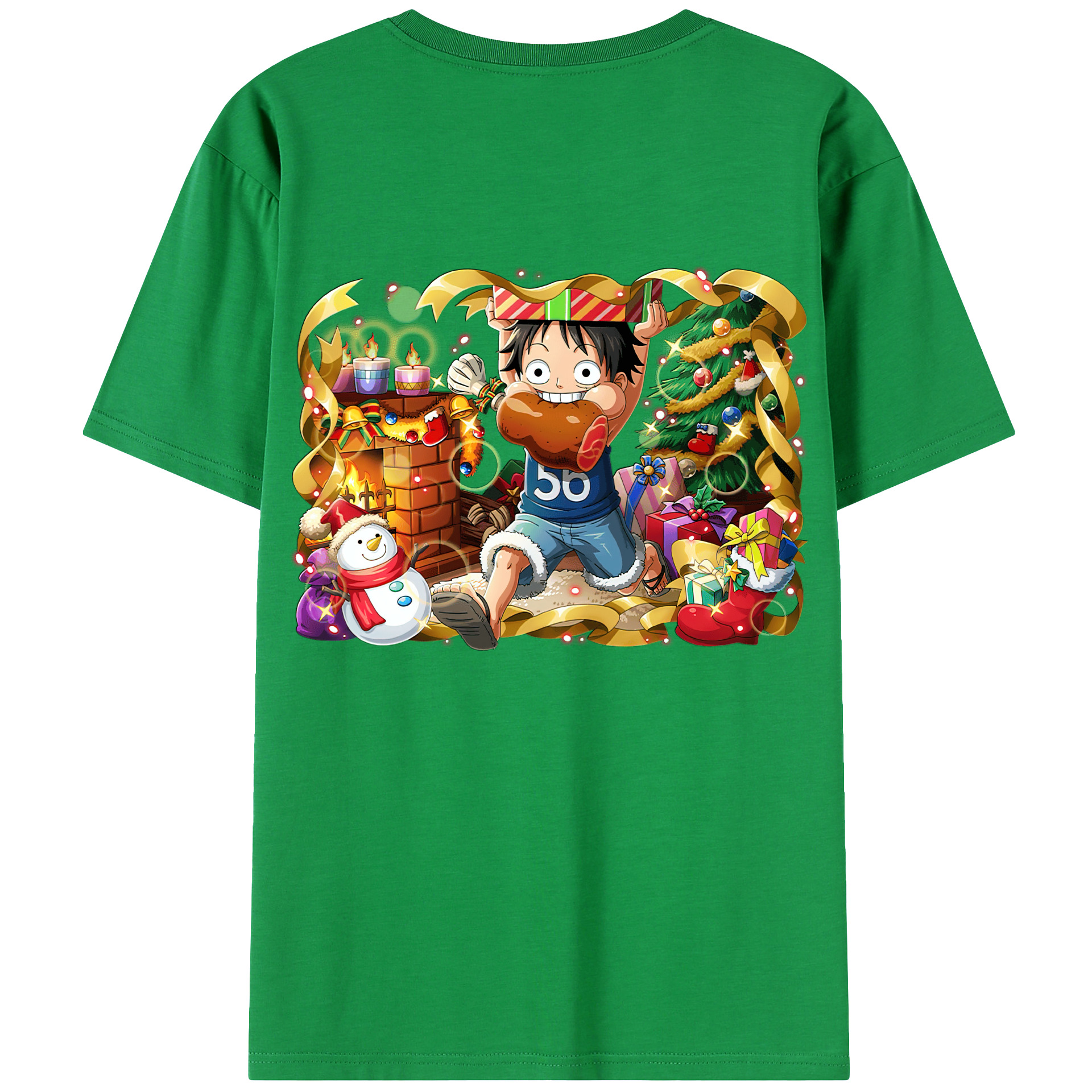ワンピース モンキー・D・ルフィ ONE PIECE Monkey D. Luffy レディース半袖Tシャツ(バックプリント)