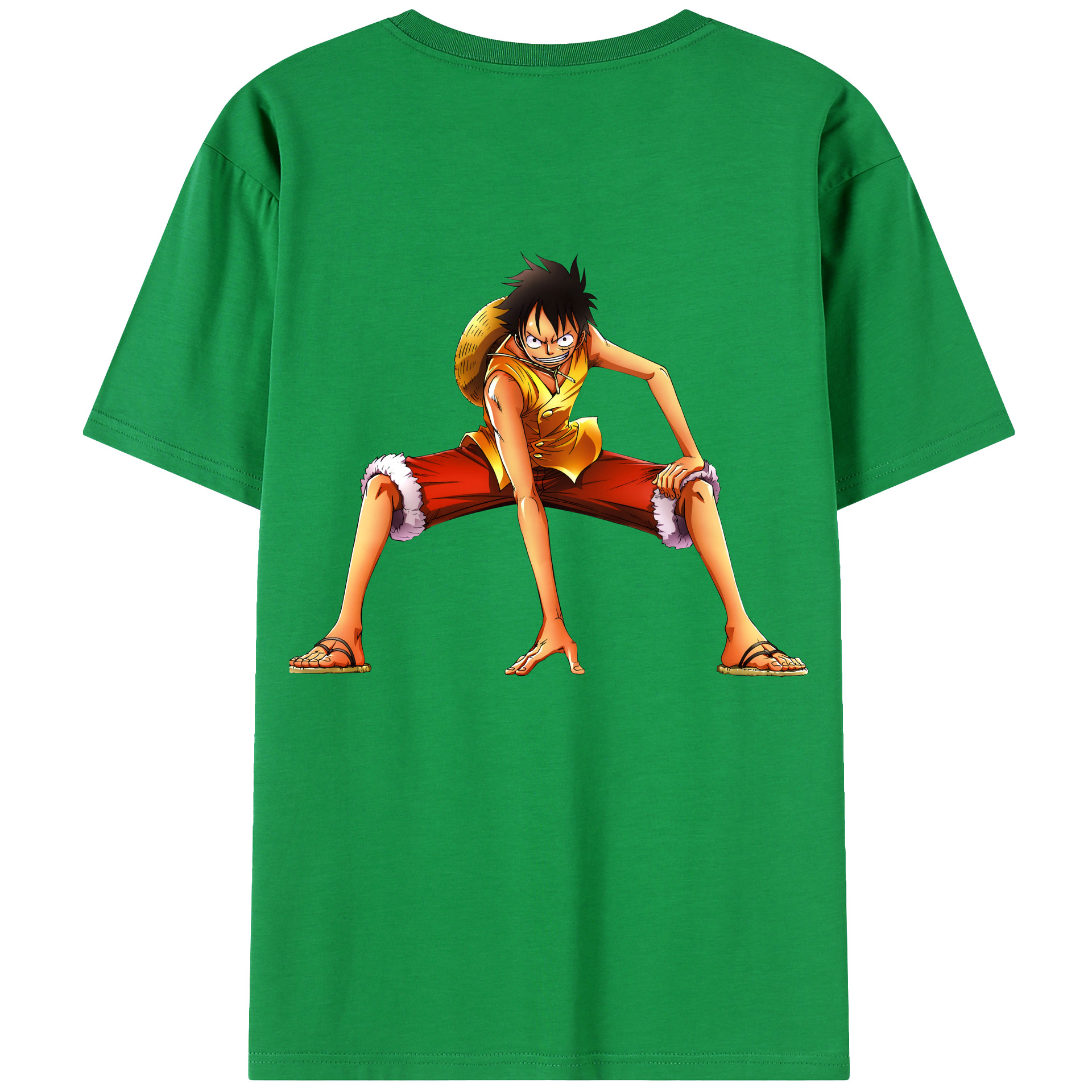 ワンピース モンキー・D・ルフィ ONE PIECE Monkey D. Luffy レディース半袖Tシャツ(バックプリント)