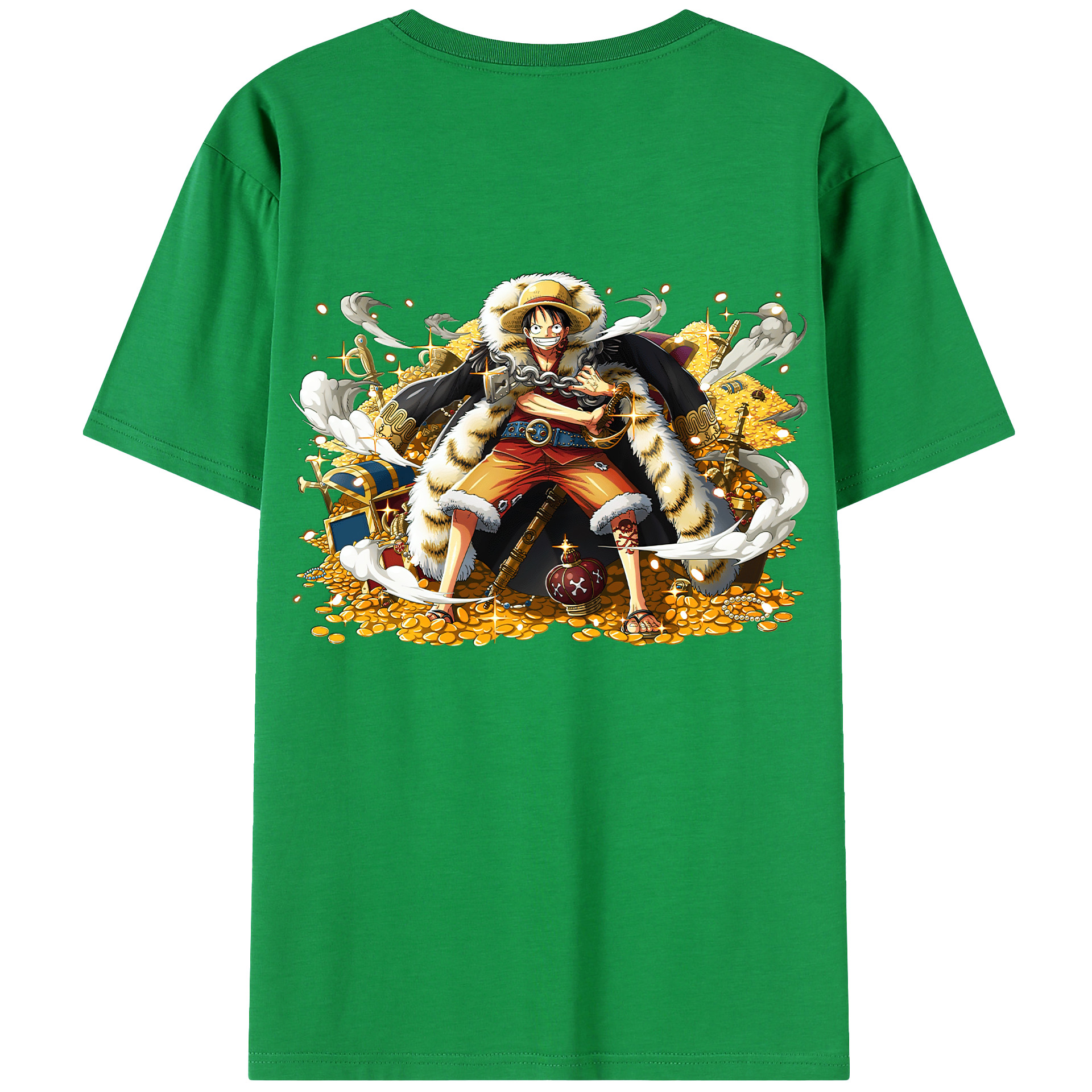 ワンピース モンキー・D・ルフィ ONE PIECE Monkey D. Luffy レディース半袖Tシャツ(バックプリント)
