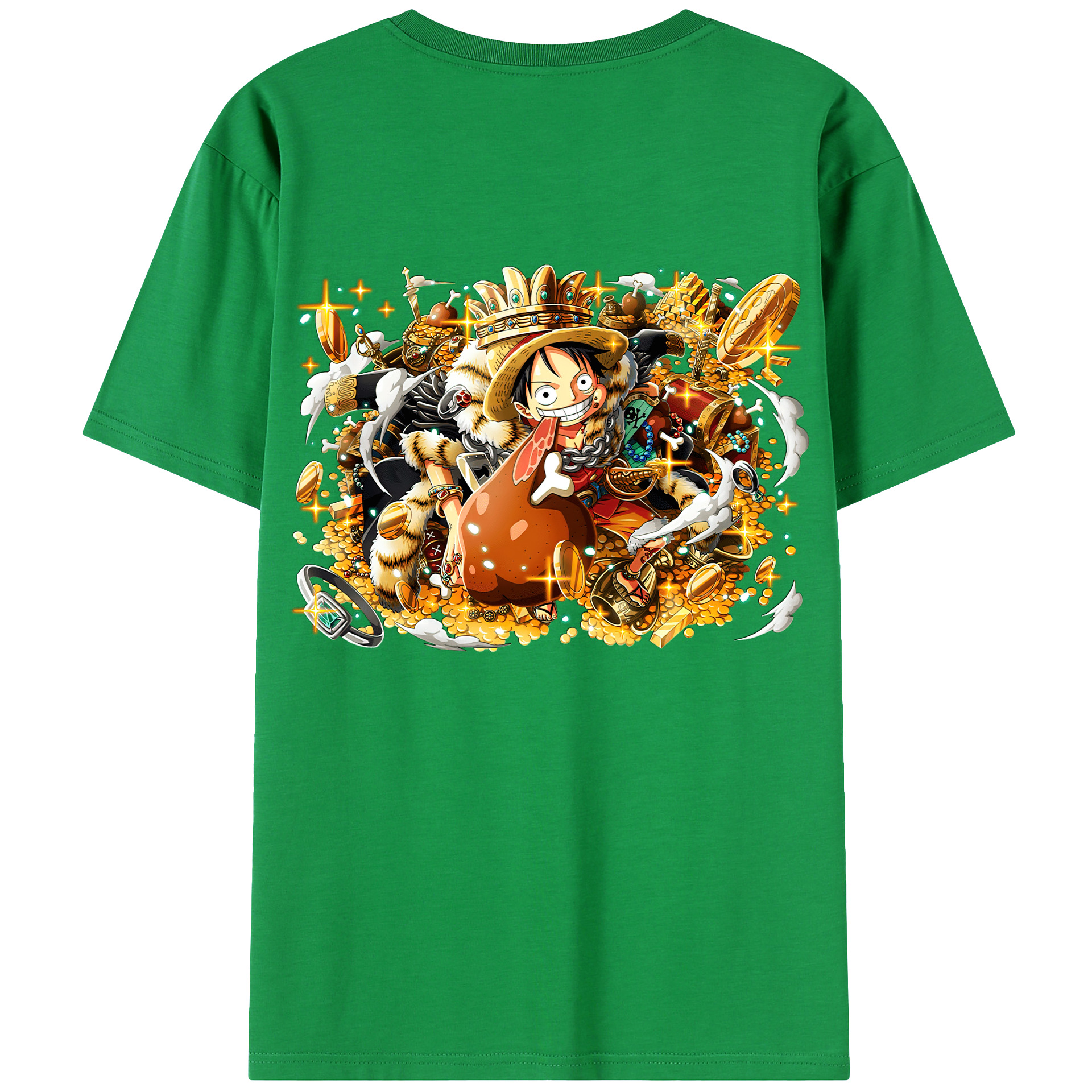 ワンピース モンキー・D・ルフィ ONE PIECE Monkey D. Luffy レディース半袖Tシャツ(バックプリント)