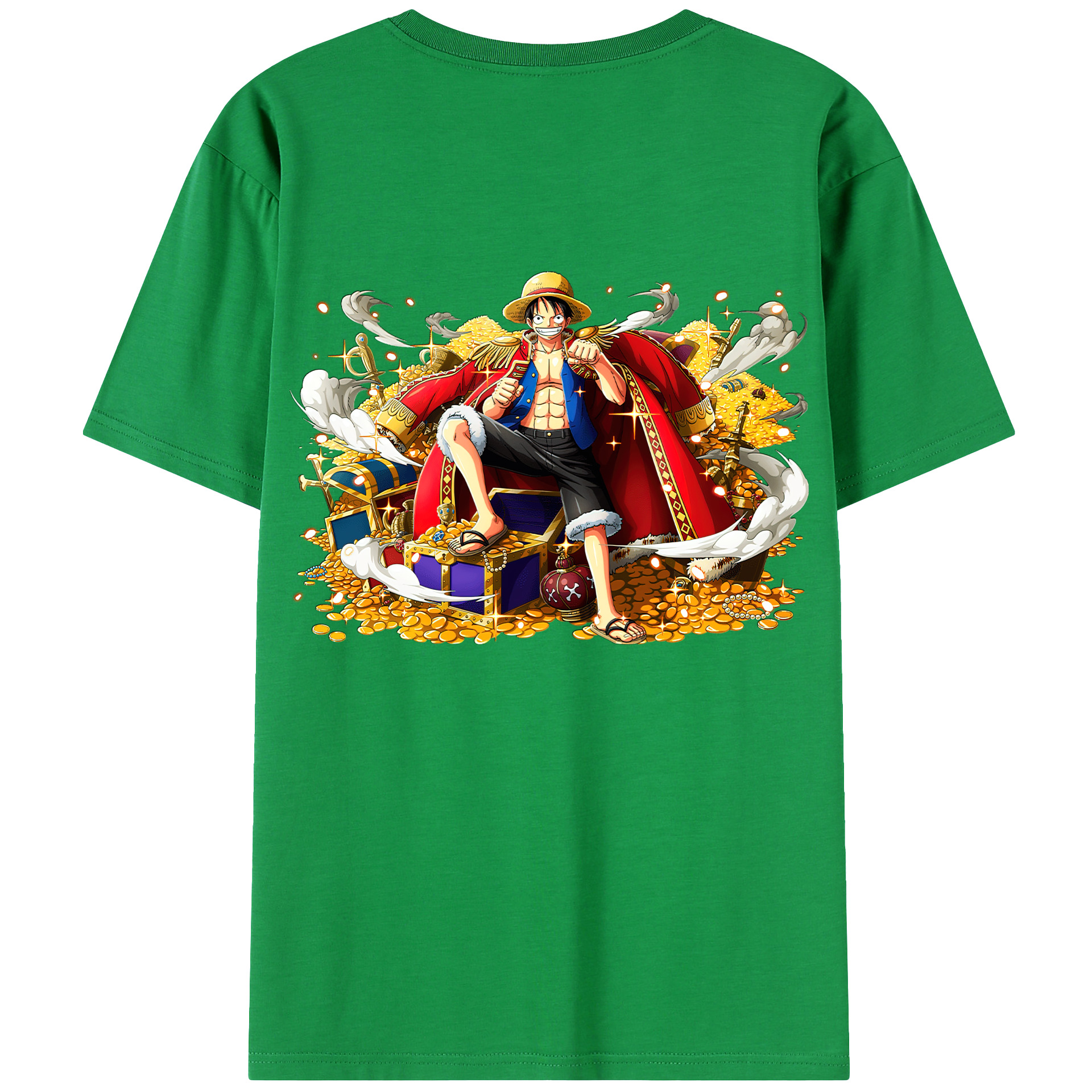 ワンピース モンキー・D・ルフィ ONE PIECE Monkey D. Luffy レディース半袖Tシャツ(バックプリント)