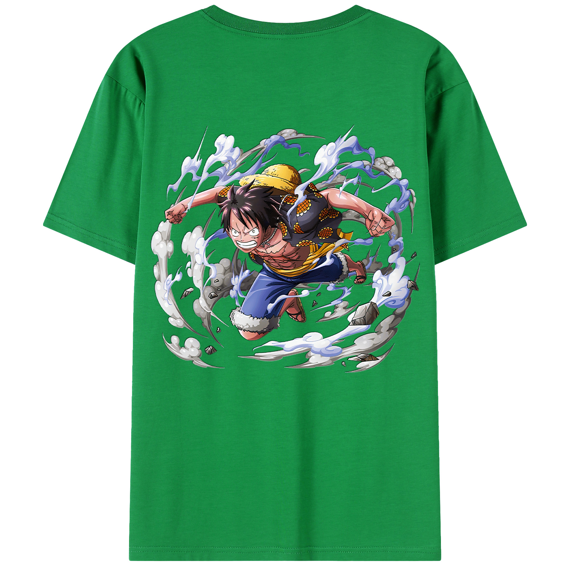 ワンピース モンキー・D・ルフィ ONE PIECE Monkey D. Luffy レディース半袖Tシャツ(バックプリント)