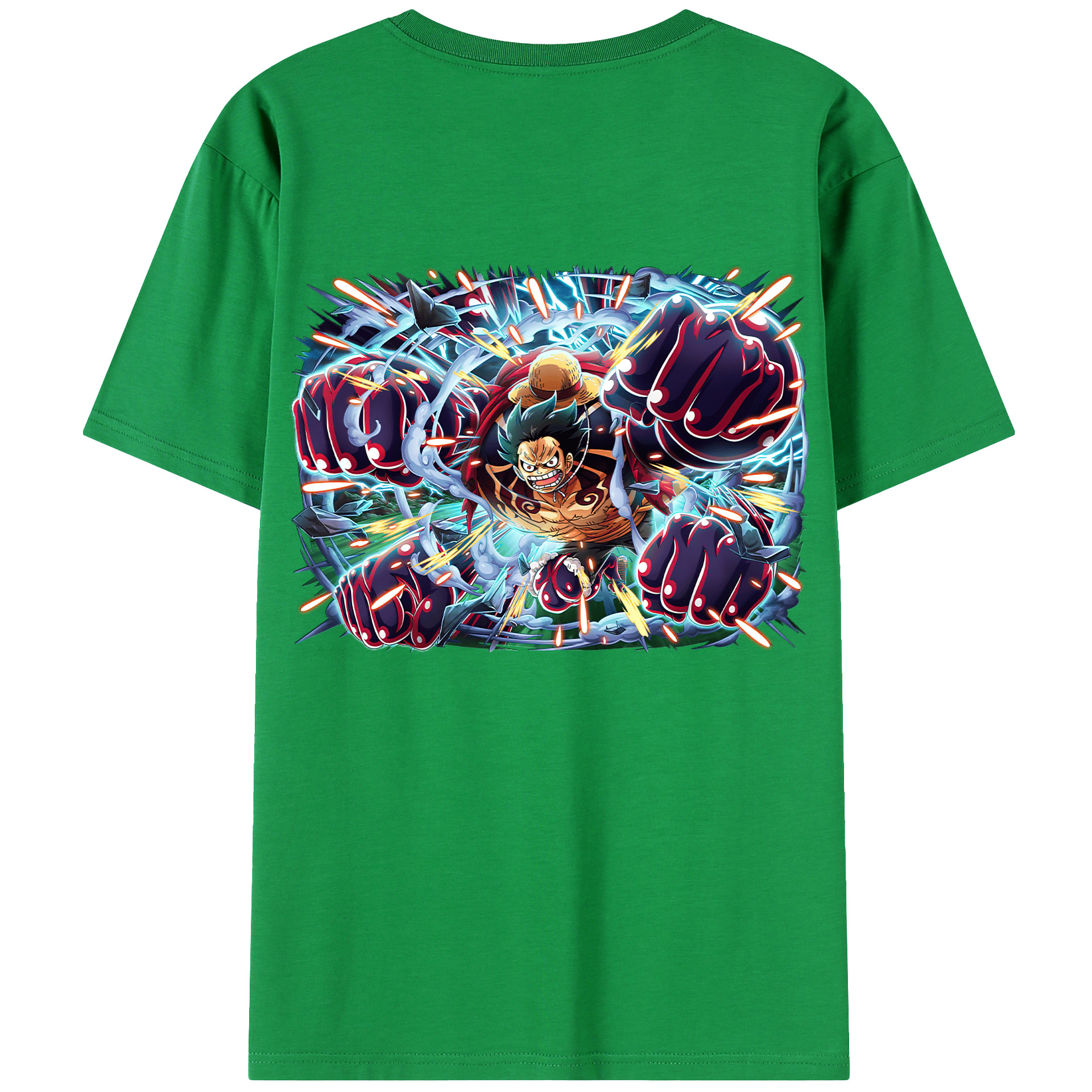 ワンピース モンキー・D・ルフィ ONE PIECE Monkey D. Luffy レディース半袖Tシャツ(バックプリント)