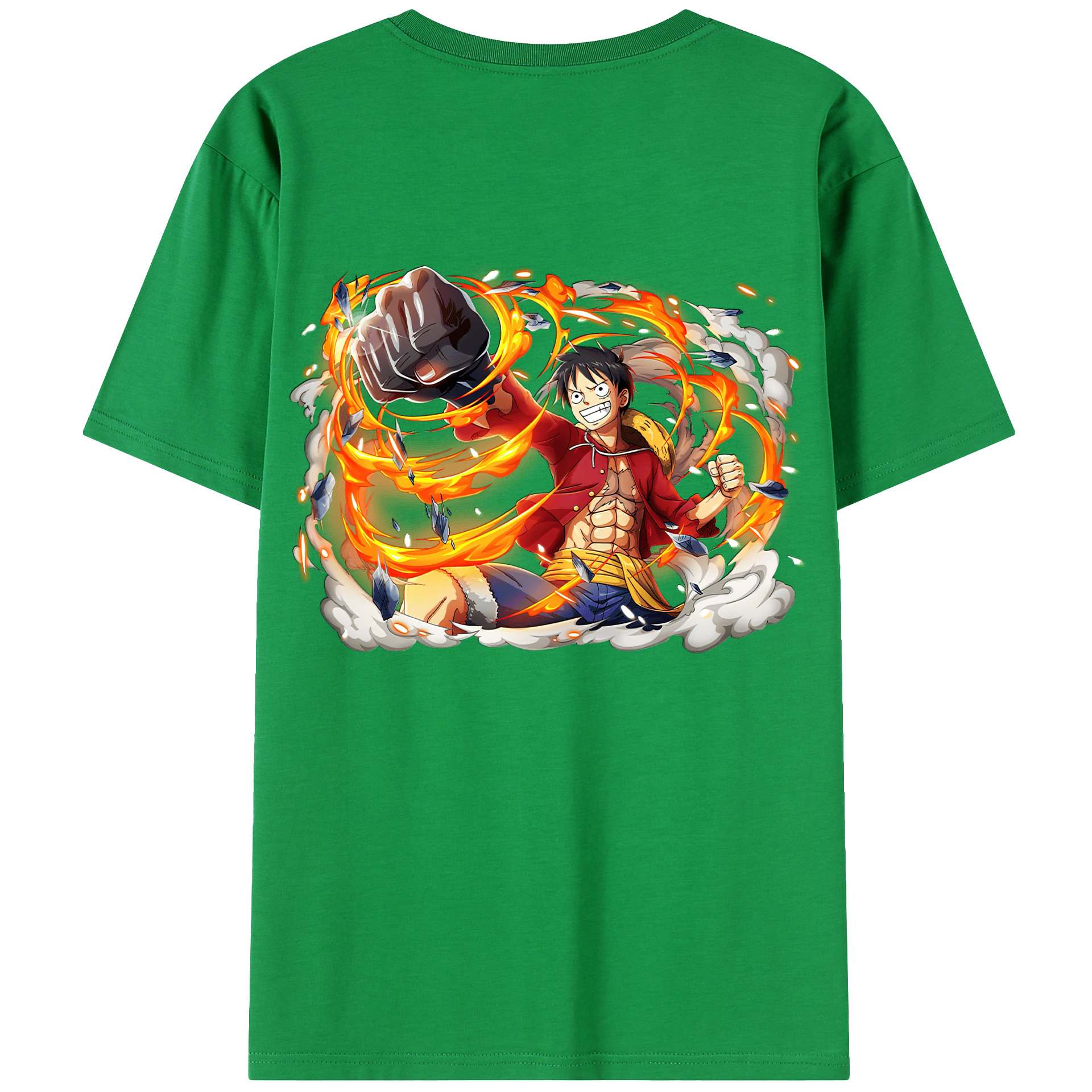 ワンピース モンキー・D・ルフィ ONE PIECE Monkey D. Luffy レディース半袖Tシャツ(バックプリント)