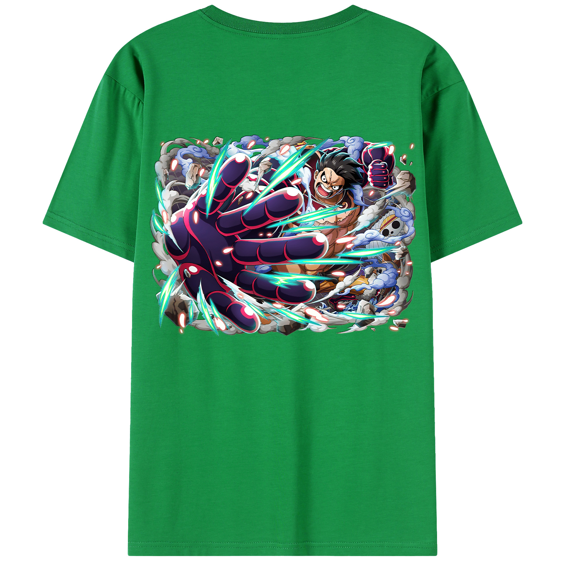 ワンピース モンキー・D・ルフィ ONE PIECE Monkey D. Luffy レディース半袖Tシャツ(バックプリント)