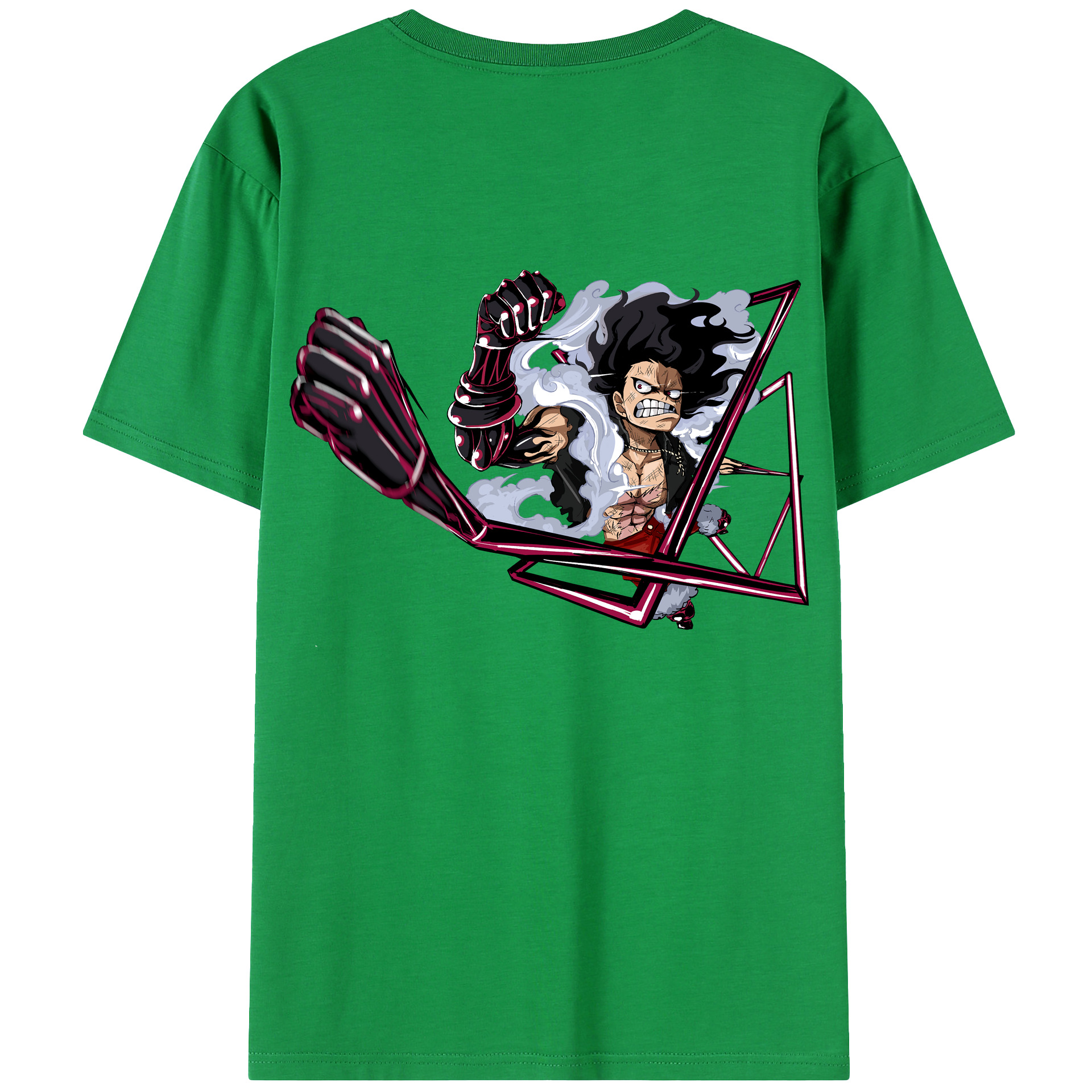 ワンピース モンキー・D・ルフィ ONE PIECE Monkey D. Luffy レディース半袖Tシャツ(バックプリント)