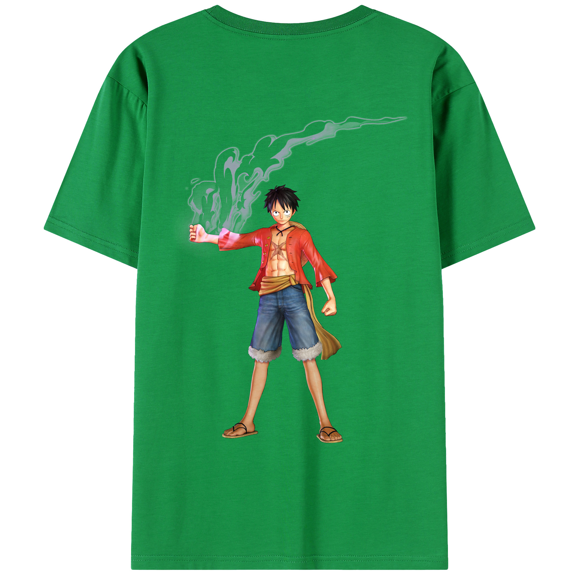 ワンピース モンキー・D・ルフィ ONE PIECE Monkey D. Luffy レディース半袖Tシャツ(バックプリント)