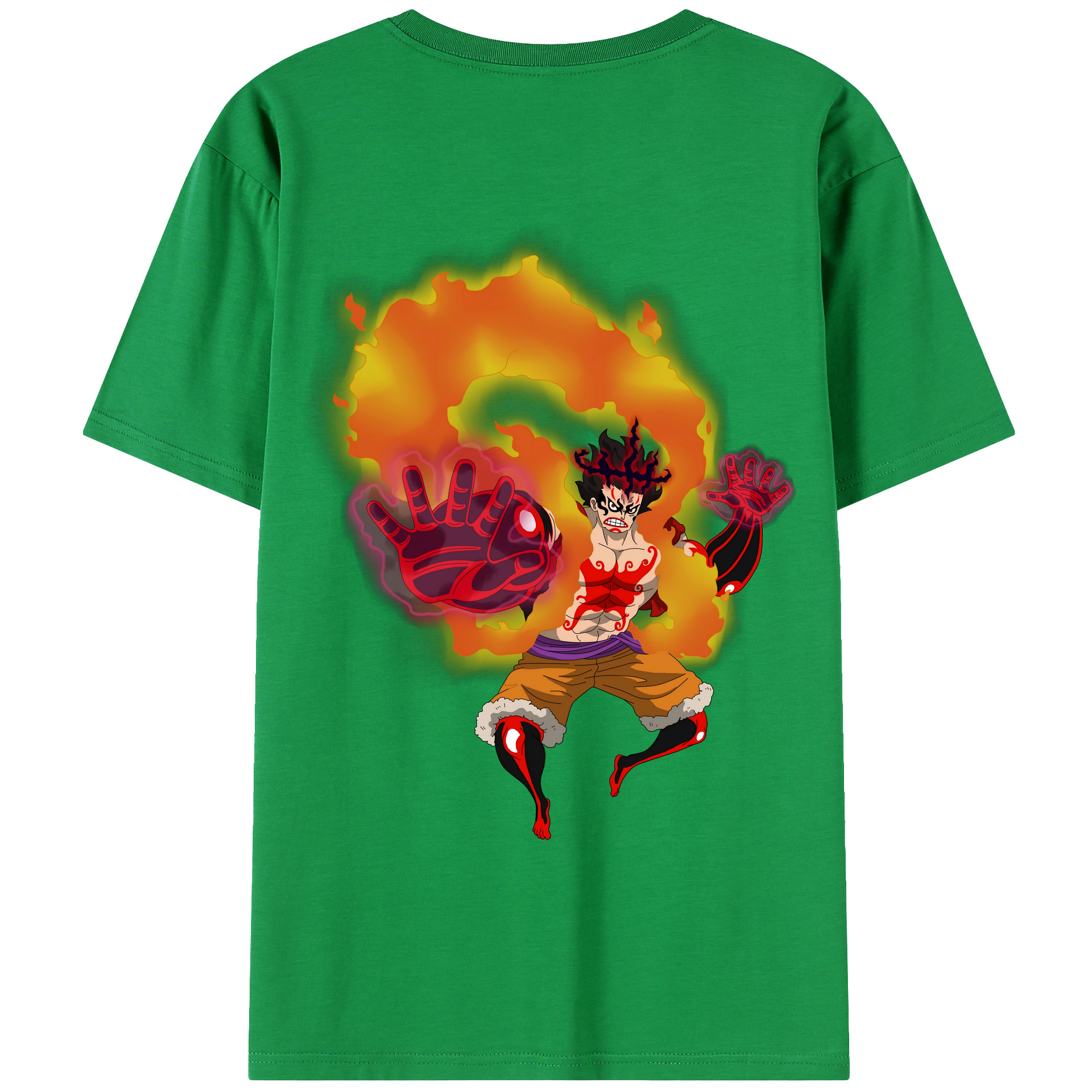 ワンピース モンキー・D・ルフィ ONE PIECE Monkey D. Luffy レディース半袖Tシャツ(バックプリント)