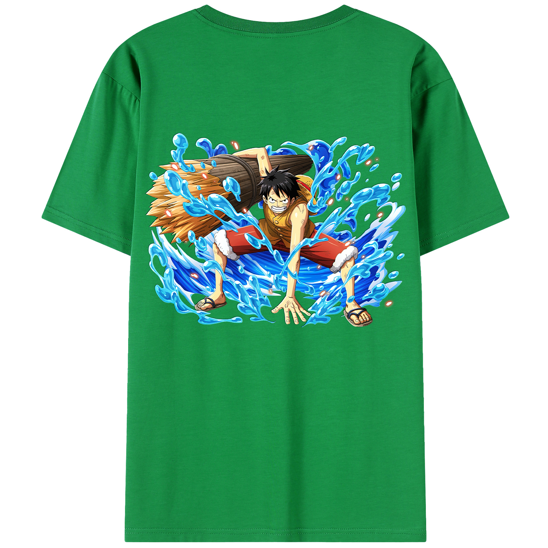 ワンピース モンキー・D・ルフィ ONE PIECE Monkey D. Luffy レディース半袖Tシャツ(バックプリント)