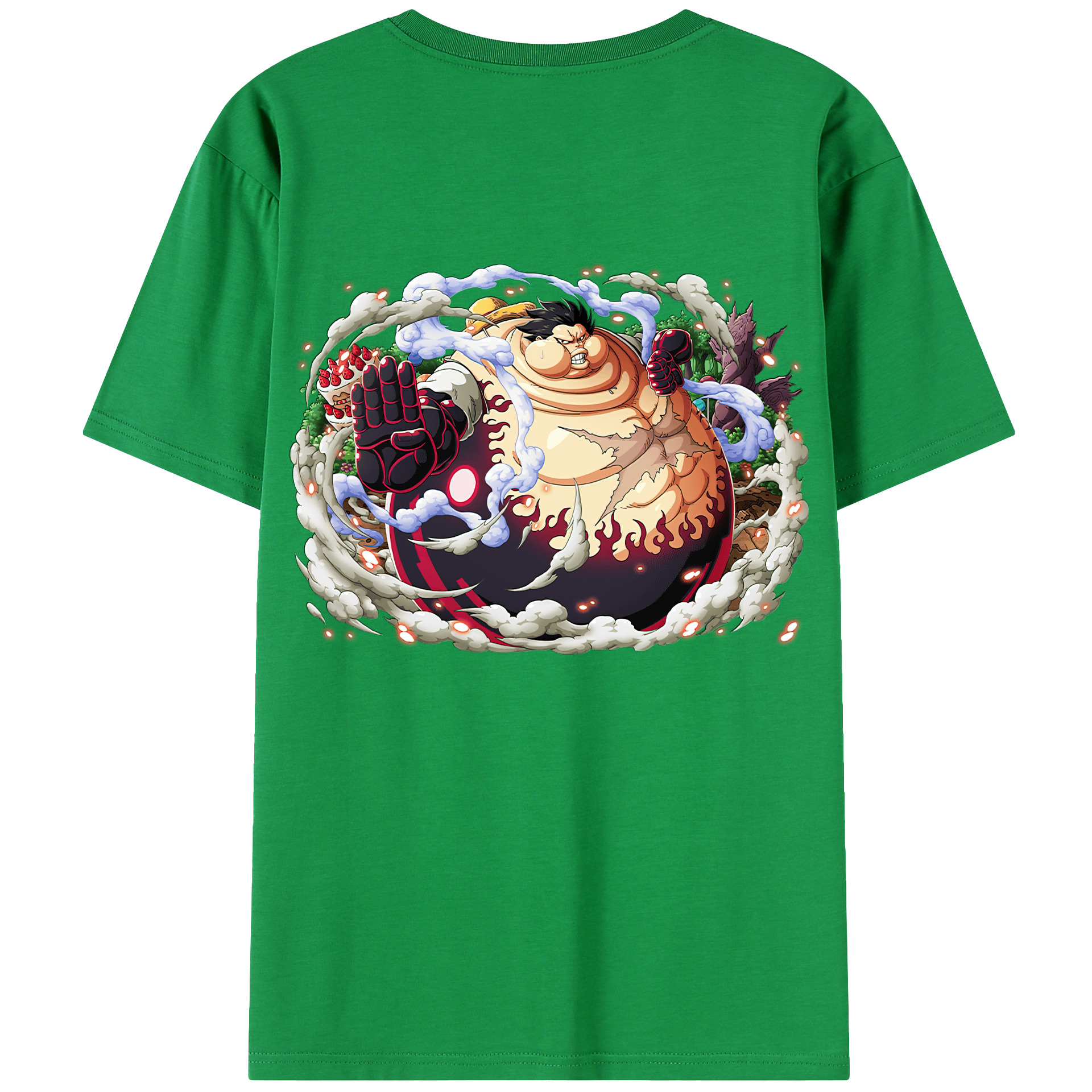 ワンピース モンキー・D・ルフィ ONE PIECE Monkey D. Luffy レディース半袖Tシャツ(バックプリント)