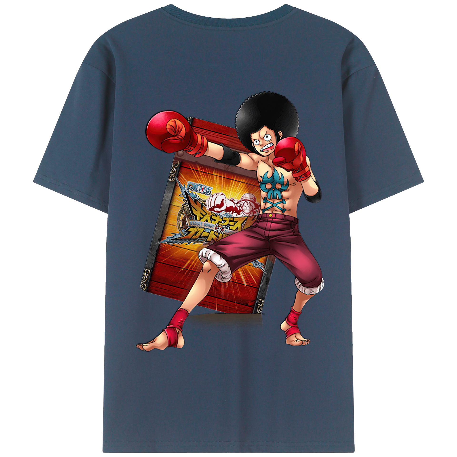ワンピース モンキー・D・ルフィ ONE PIECE Monkey D. Luffy レディース半袖Tシャツ(バックプリント)