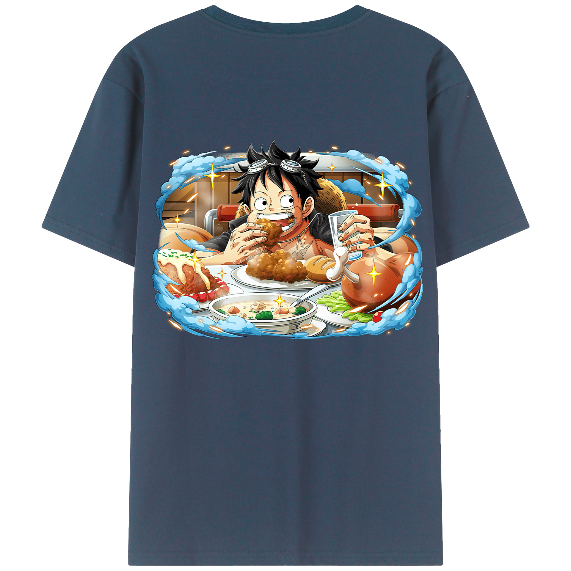 ワンピース モンキー・D・ルフィ ONE PIECE Monkey D. Luffy レディース半袖Tシャツ(バックプリント)