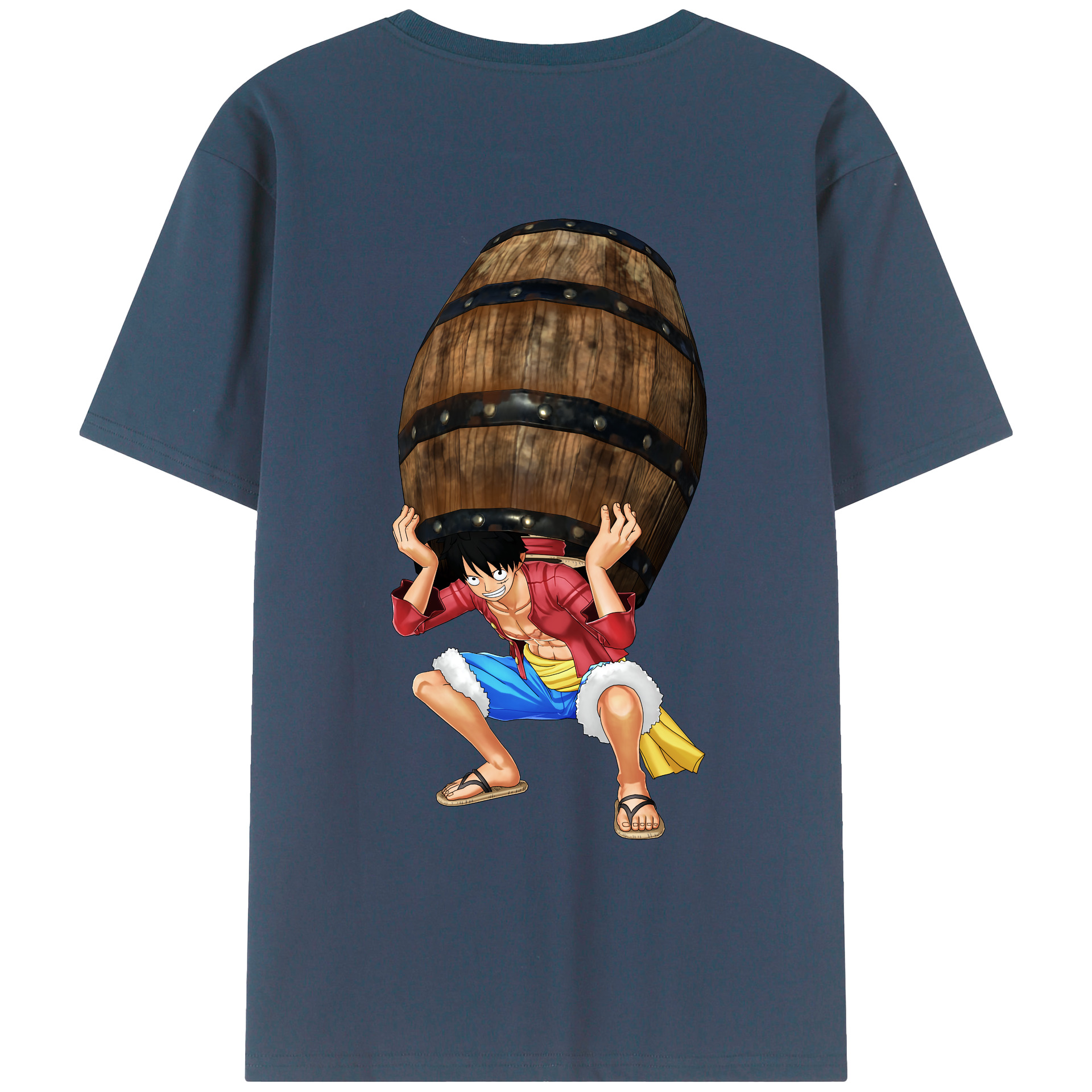 ワンピース モンキー・D・ルフィ ONE PIECE Monkey D. Luffy レディース半袖Tシャツ(バックプリント)