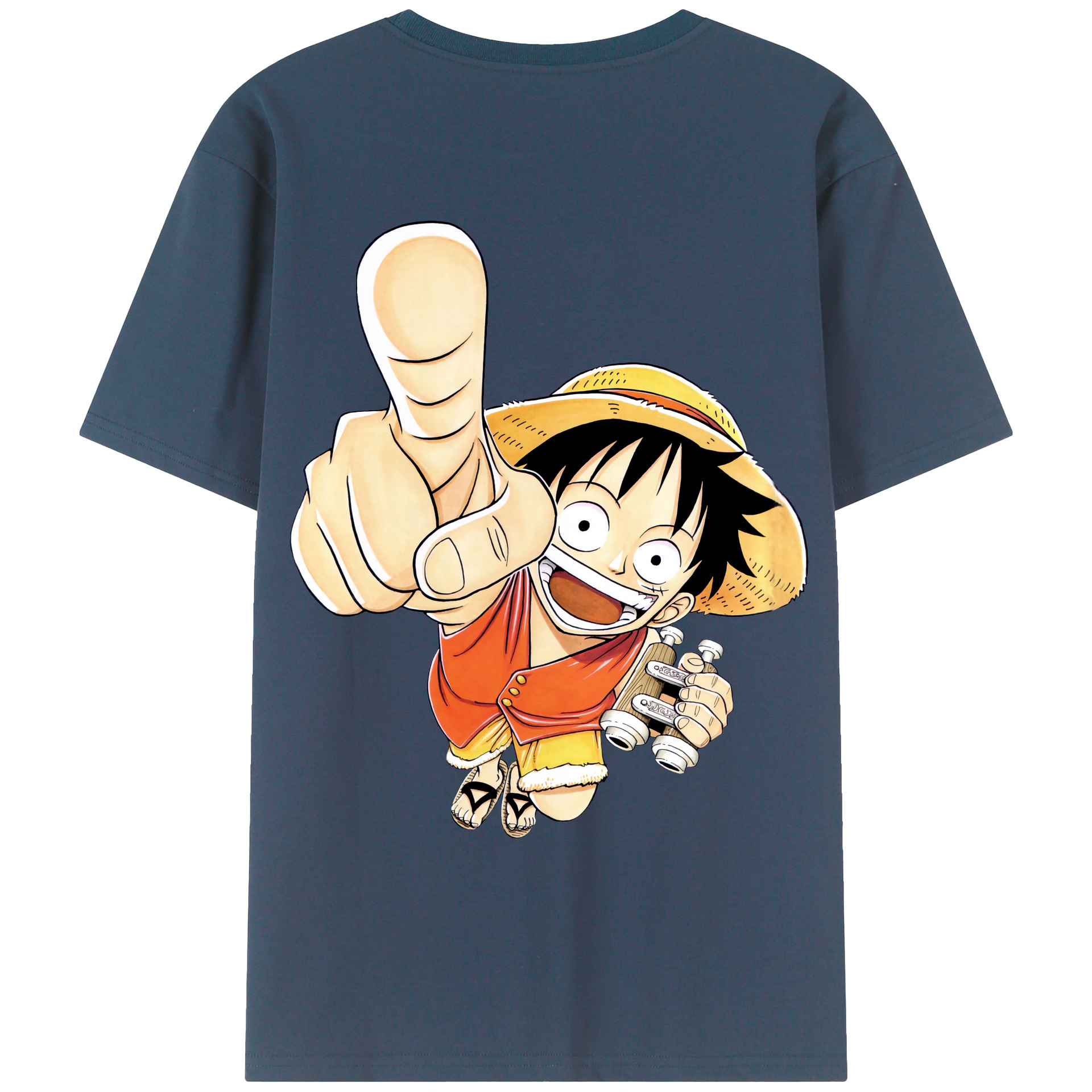 ワンピース モンキー・D・ルフィ ONE PIECE Monkey D. Luffy レディース半袖Tシャツ(バックプリント)