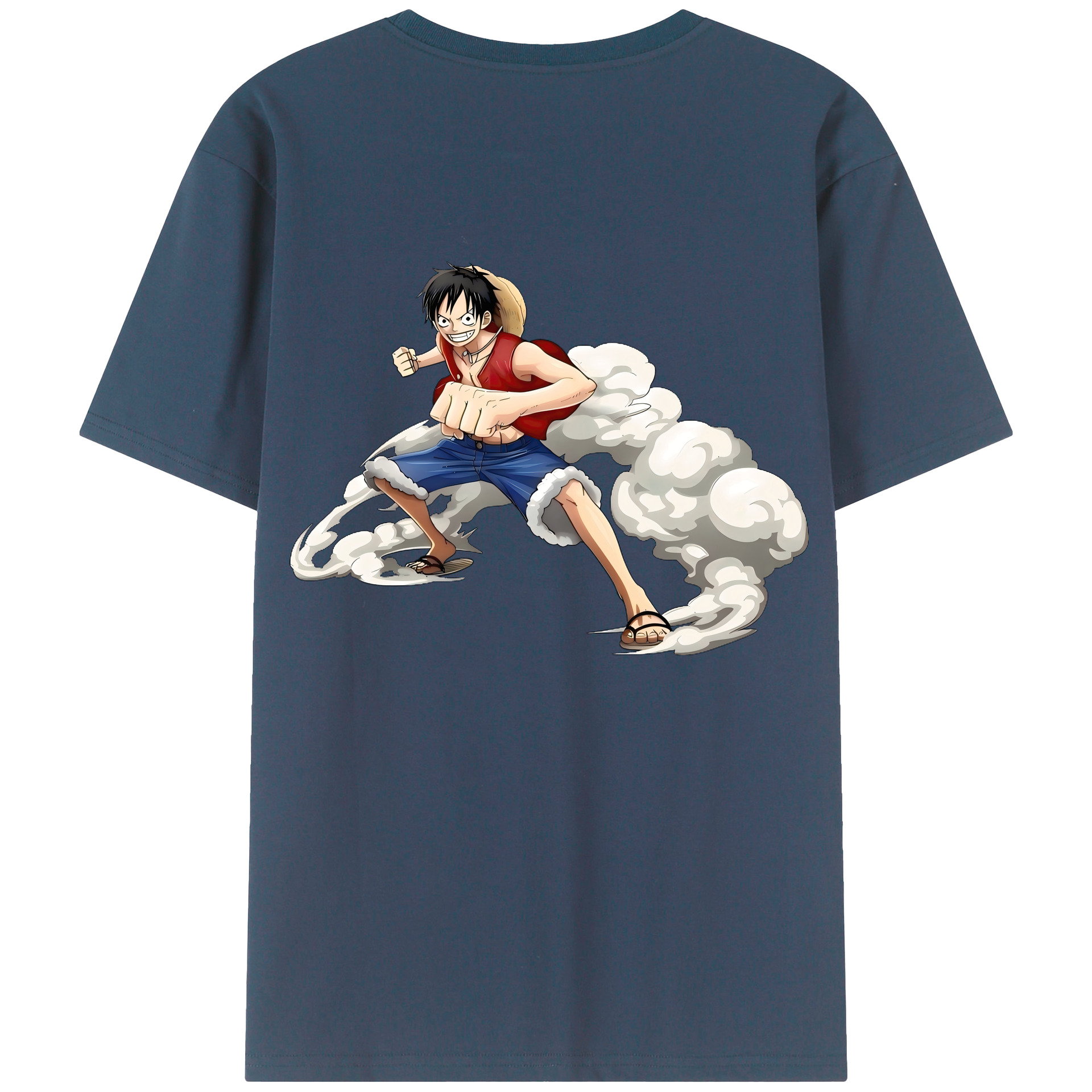 （画像用） ワンピース モンキー・D・ルフィ ONE PIECE Monkey D. Luffy レディース半袖Tシャツ(バックプリント)