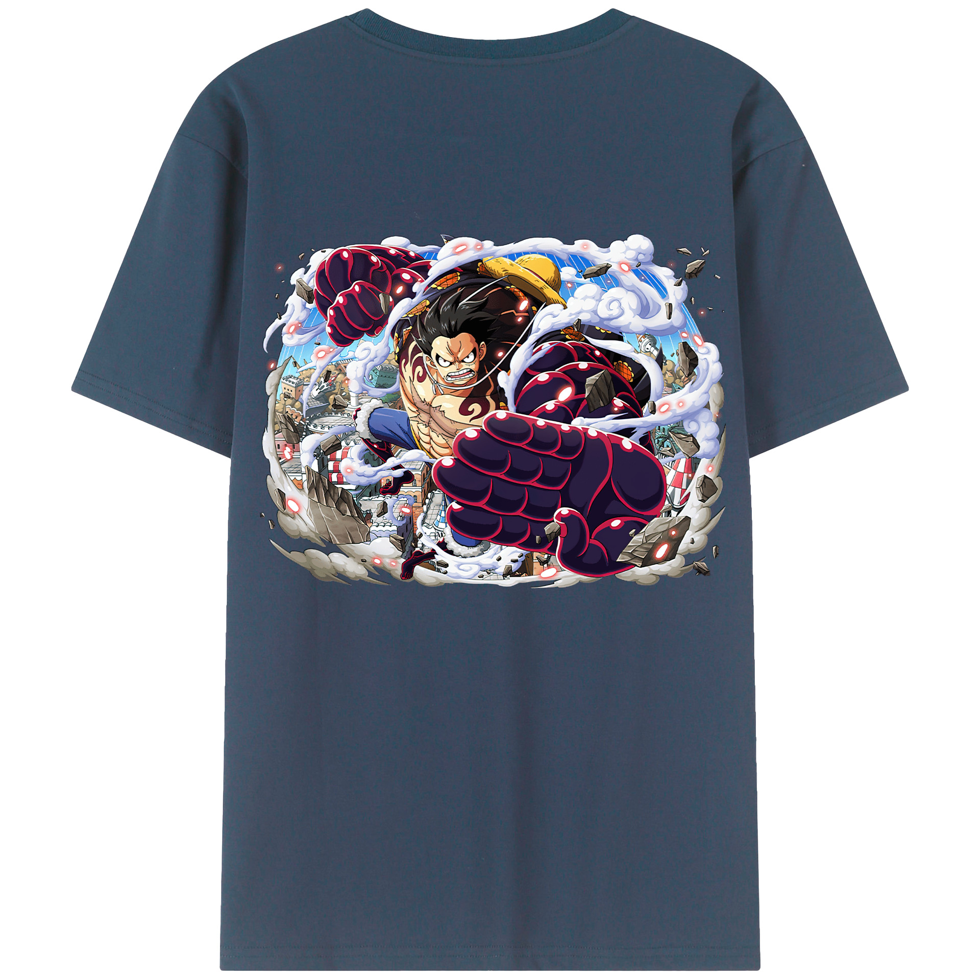 ワンピース モンキー・D・ルフィ ONE PIECE Monkey D. Luffy レディース半袖Tシャツ(バックプリント)