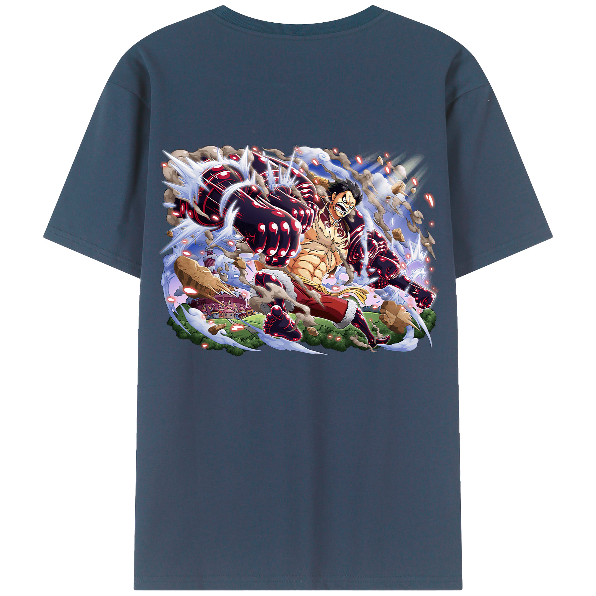 ワンピース モンキー・D・ルフィ ONE PIECE Monkey D. Luffy レディース半袖Tシャツ(バックプリント)