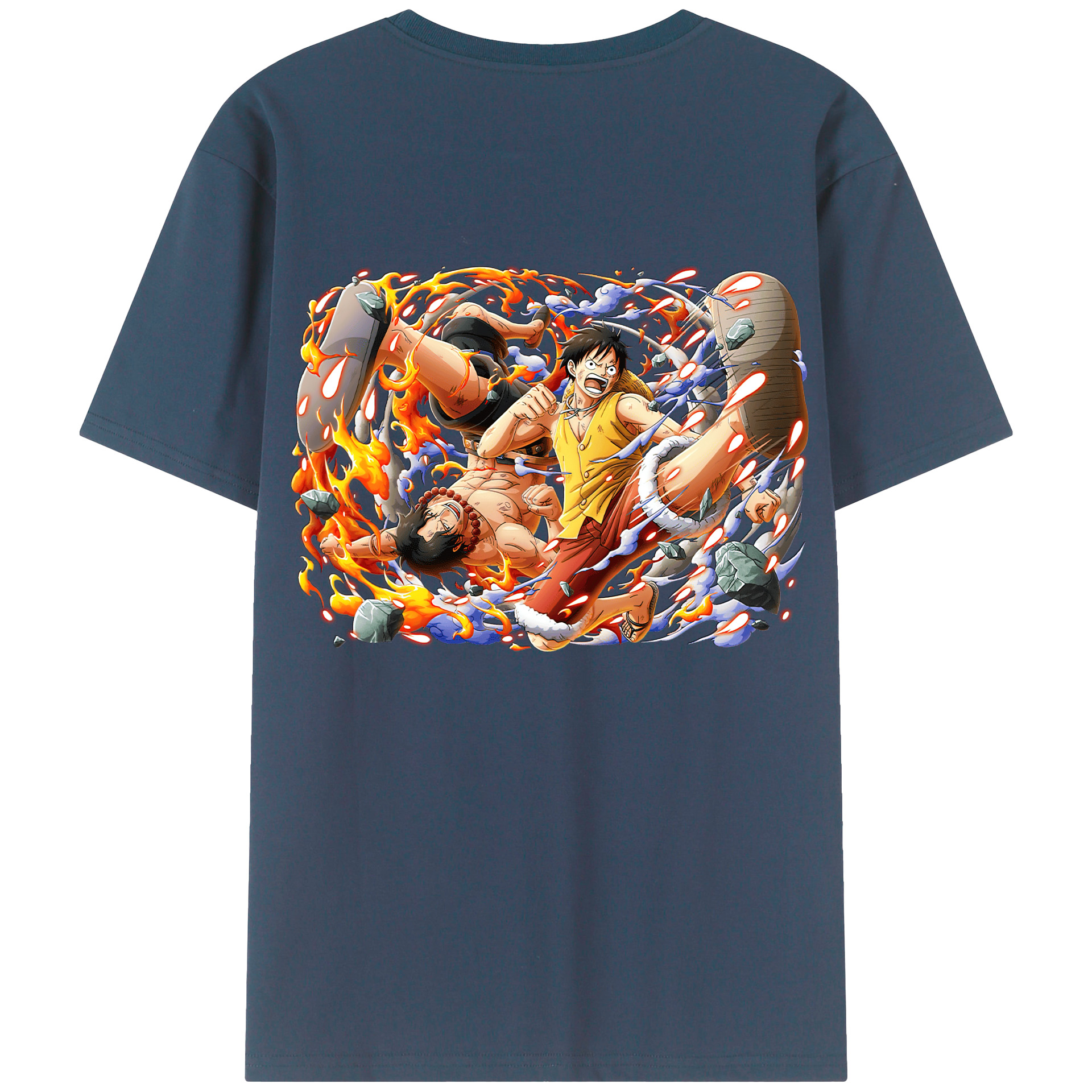 ワンピース モンキー・D・ルフィ ONE PIECE Monkey D. Luffy レディース半袖Tシャツ(バックプリント)