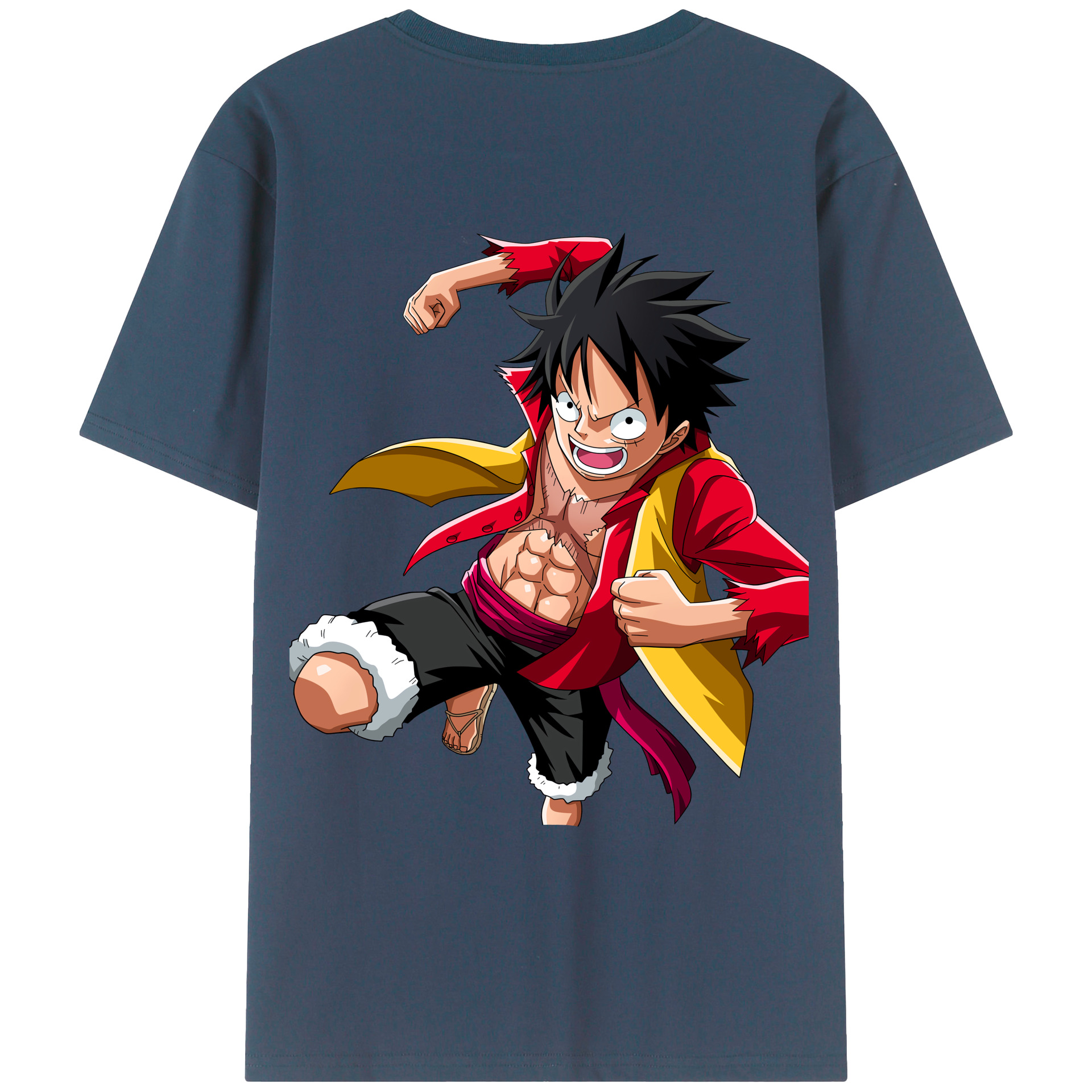 ワンピース モンキー・D・ルフィ ONE PIECE Monkey D. Luffy レディース半袖Tシャツ(バックプリント)