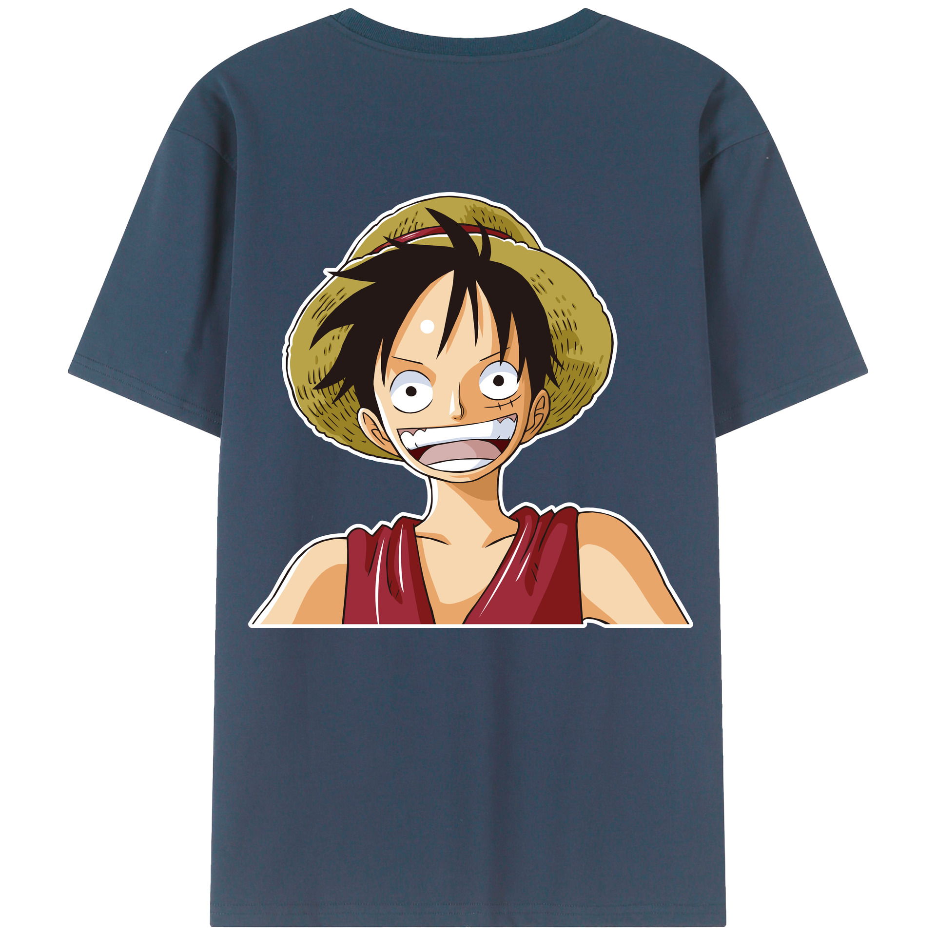 ワンピース モンキー・D・ルフィ ONE PIECE Monkey D. Luffy レディース半袖Tシャツ(バックプリント)
