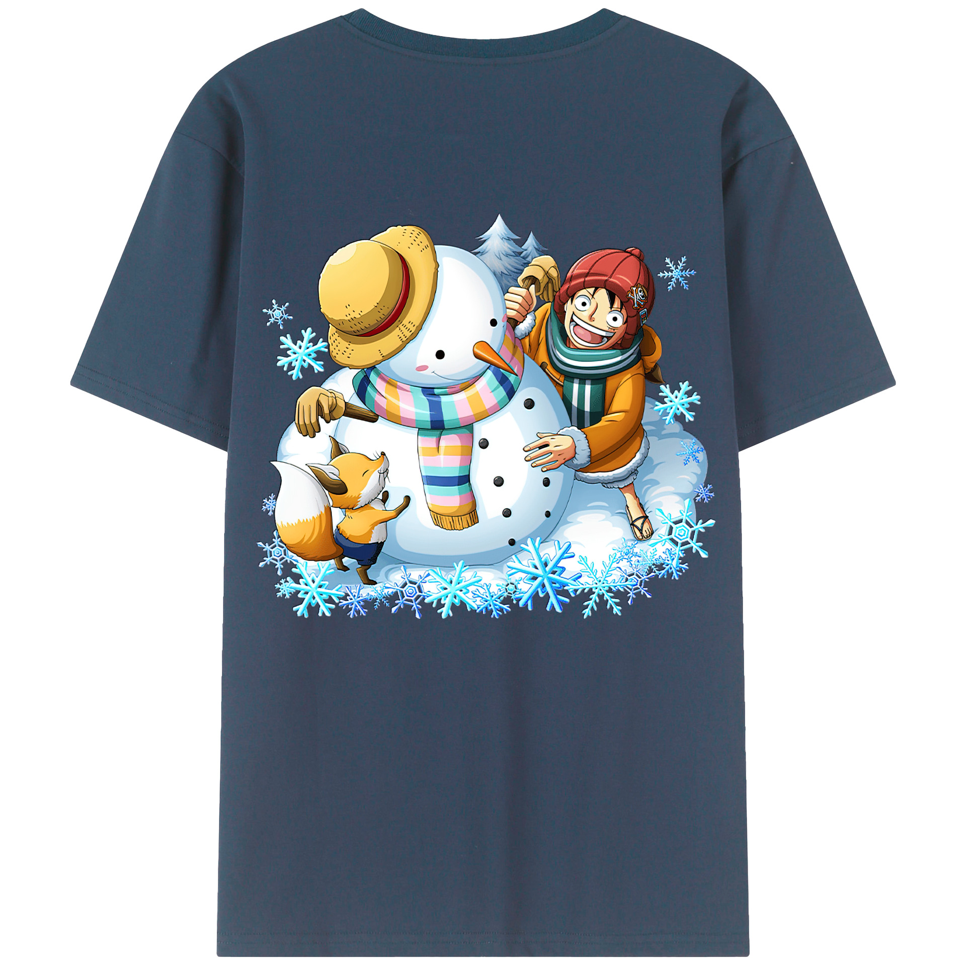 ワンピース モンキー・D・ルフィ ONE PIECE Monkey D. Luffy レディース半袖Tシャツ(バックプリント)