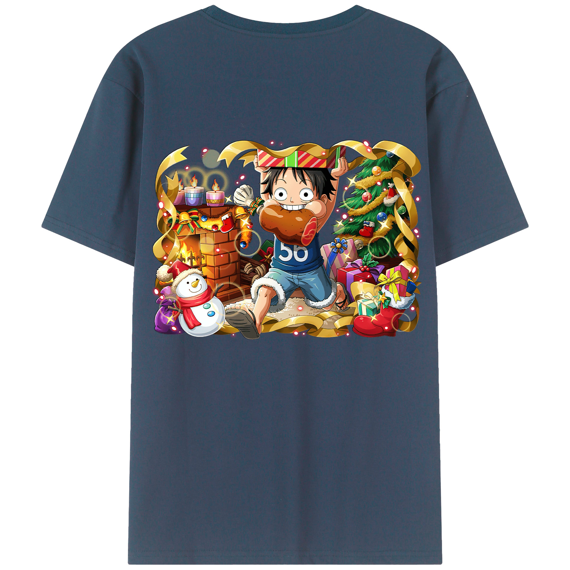ワンピース モンキー・D・ルフィ ONE PIECE Monkey D. Luffy レディース半袖Tシャツ(バックプリント)