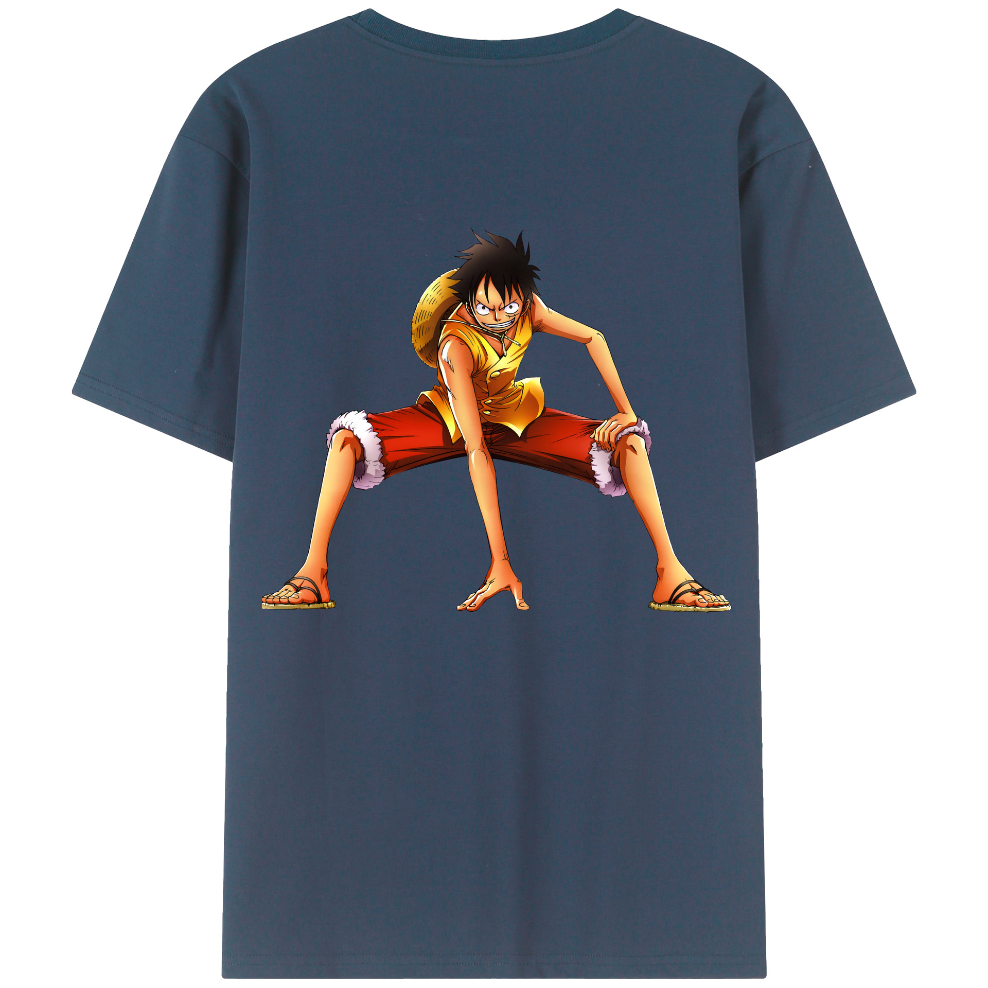 ワンピース モンキー・D・ルフィ ONE PIECE Monkey D. Luffy レディース半袖Tシャツ(バックプリント)