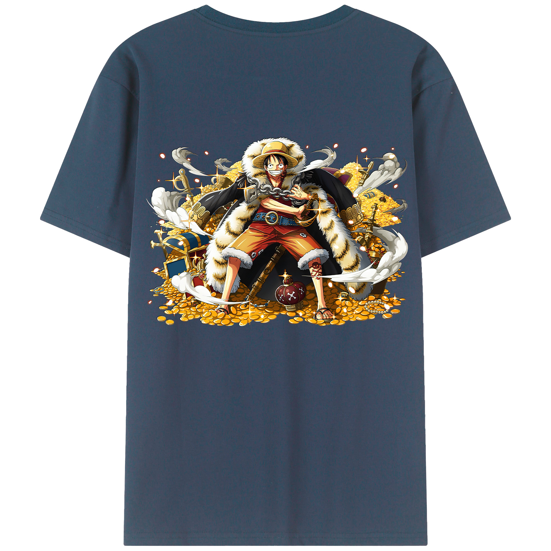 ワンピース モンキー・D・ルフィ ONE PIECE Monkey D. Luffy レディース半袖Tシャツ(バックプリント)