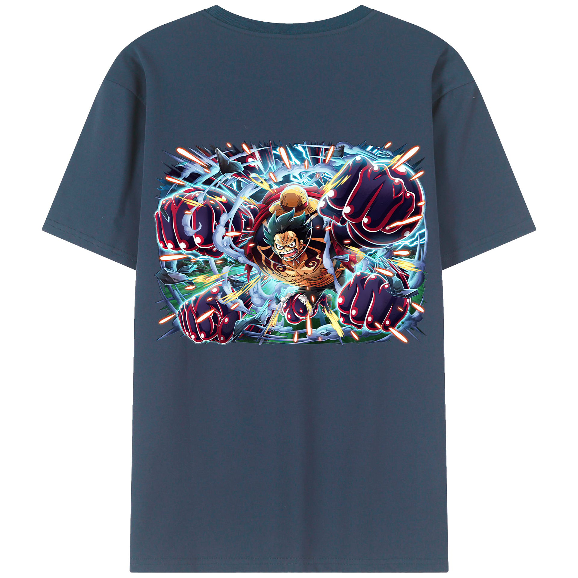ワンピース モンキー・D・ルフィ ONE PIECE Monkey D. Luffy レディース半袖Tシャツ(バックプリント)