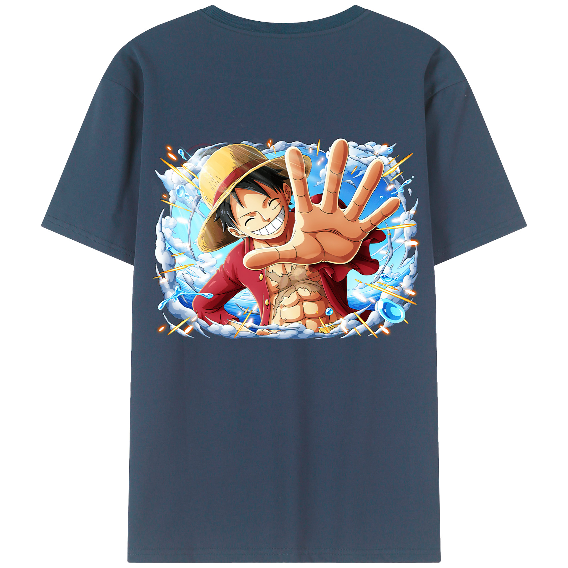ワンピース モンキー・D・ルフィ ONE PIECE Monkey D. Luffy レディース半袖Tシャツ(バックプリント)