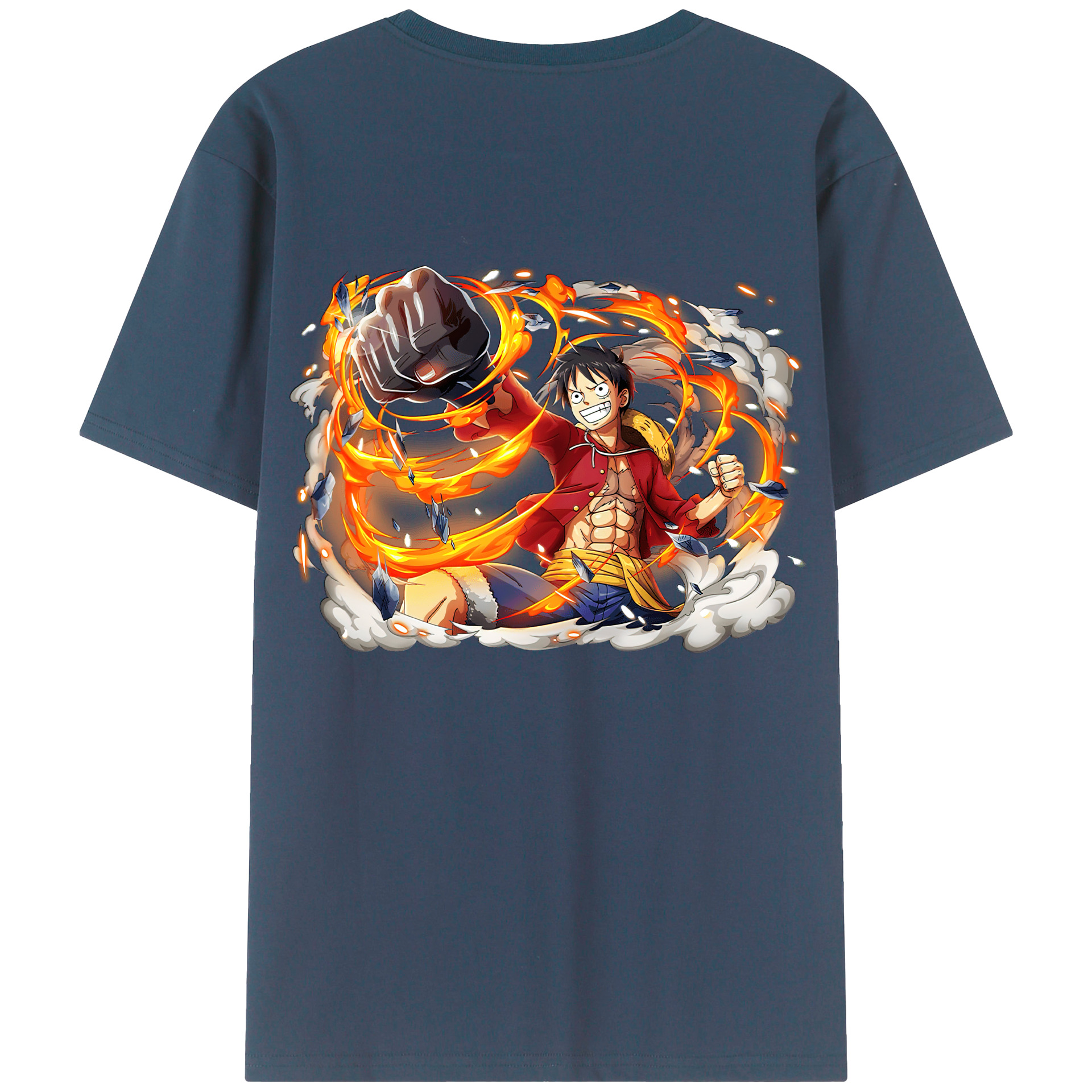 ワンピース モンキー・D・ルフィ ONE PIECE Monkey D. Luffy レディース半袖Tシャツ(バックプリント)