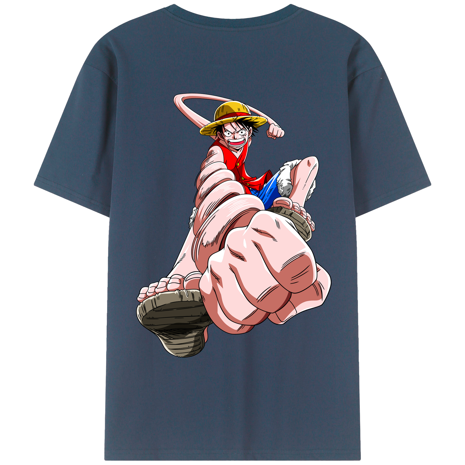 ワンピース モンキー・D・ルフィ ONE PIECE Monkey D. Luffy レディース半袖Tシャツ(バックプリント)