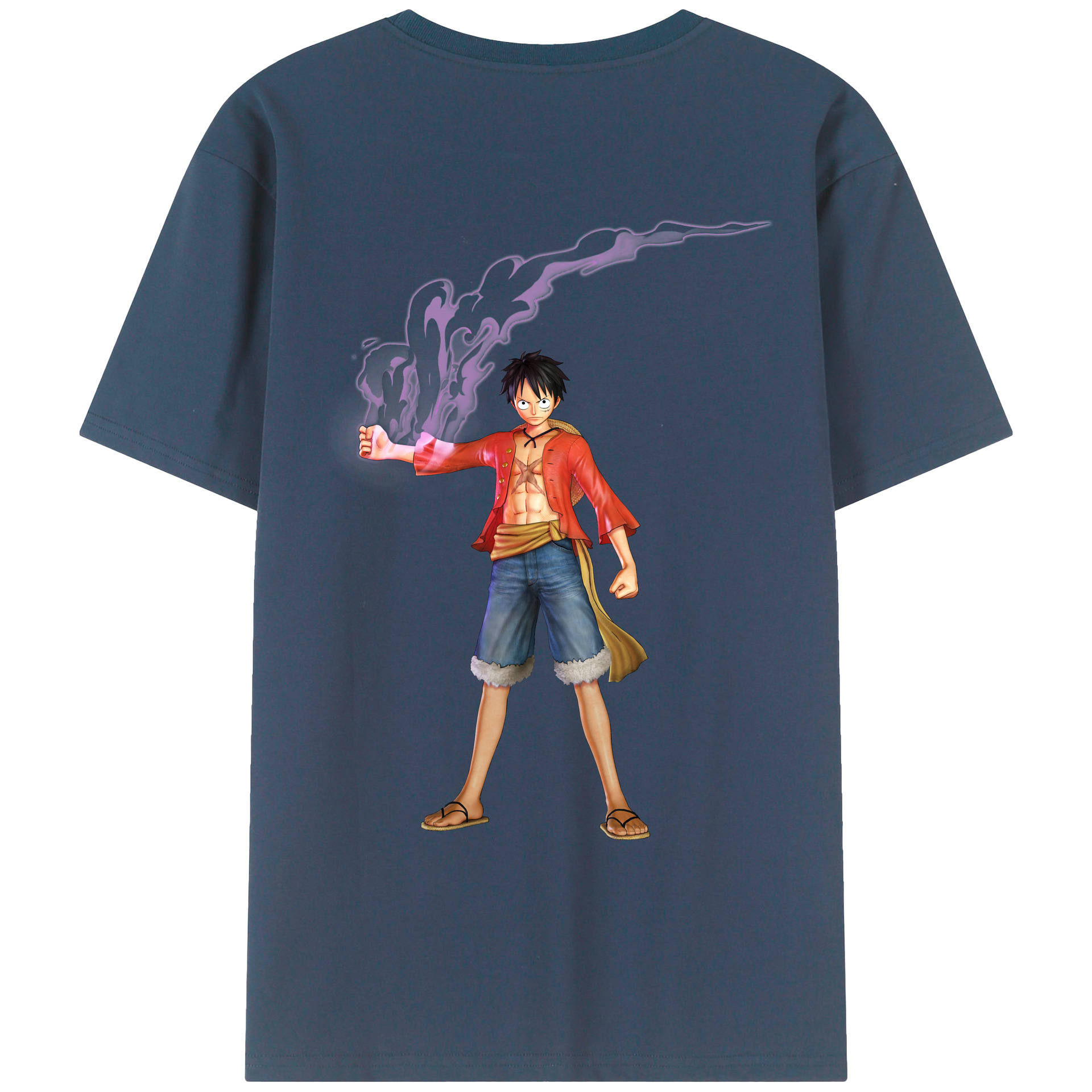 ワンピース モンキー・D・ルフィ ONE PIECE Monkey D. Luffy レディース半袖Tシャツ(バックプリント)