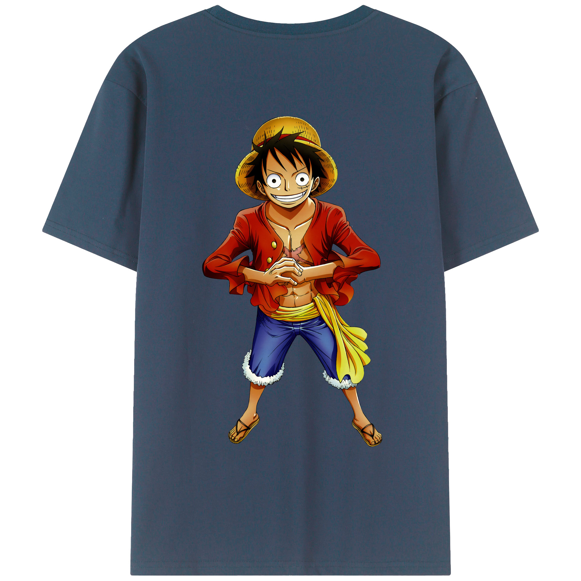 ワンピース モンキー・D・ルフィ ONE PIECE Monkey D. Luffy レディース半袖Tシャツ(バックプリント)