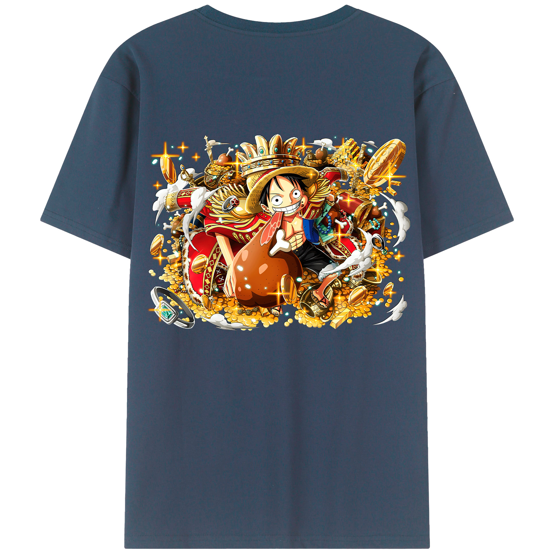 ワンピース モンキー・D・ルフィ ONE PIECE Monkey D. Luffy レディース半袖Tシャツ(バックプリント)