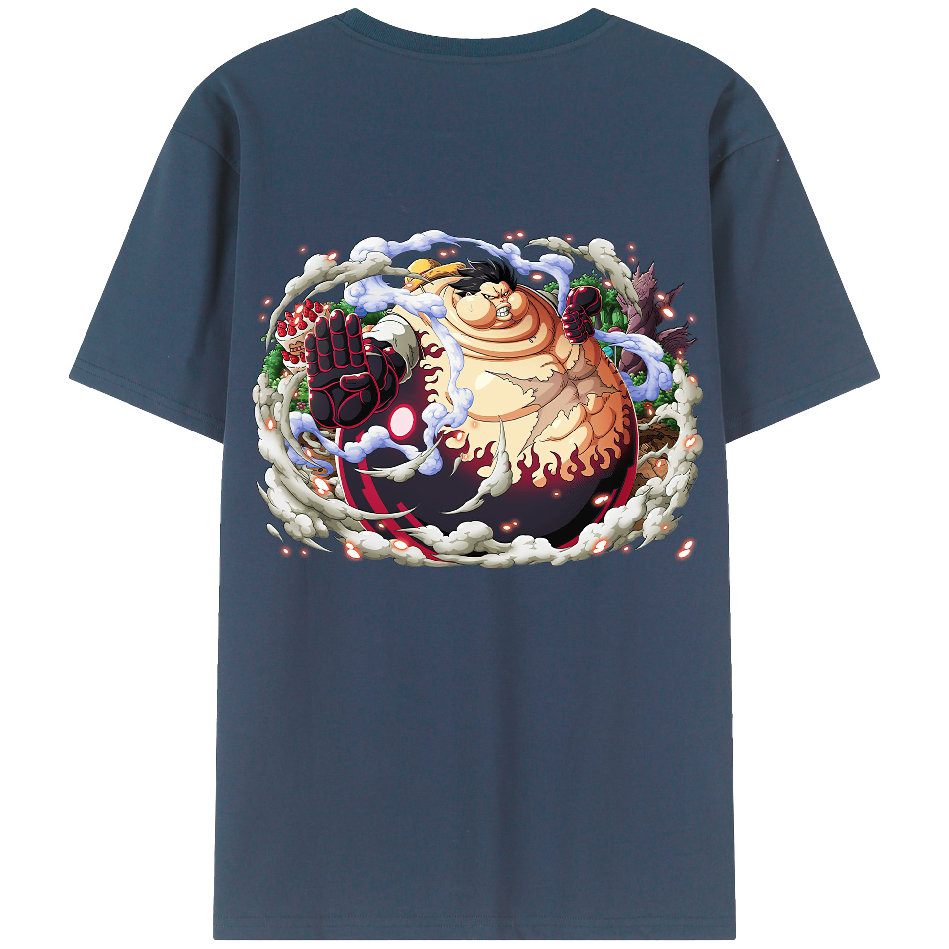ワンピース モンキー・D・ルフィ ONE PIECE Monkey D. Luffy レディース半袖Tシャツ(バックプリント)