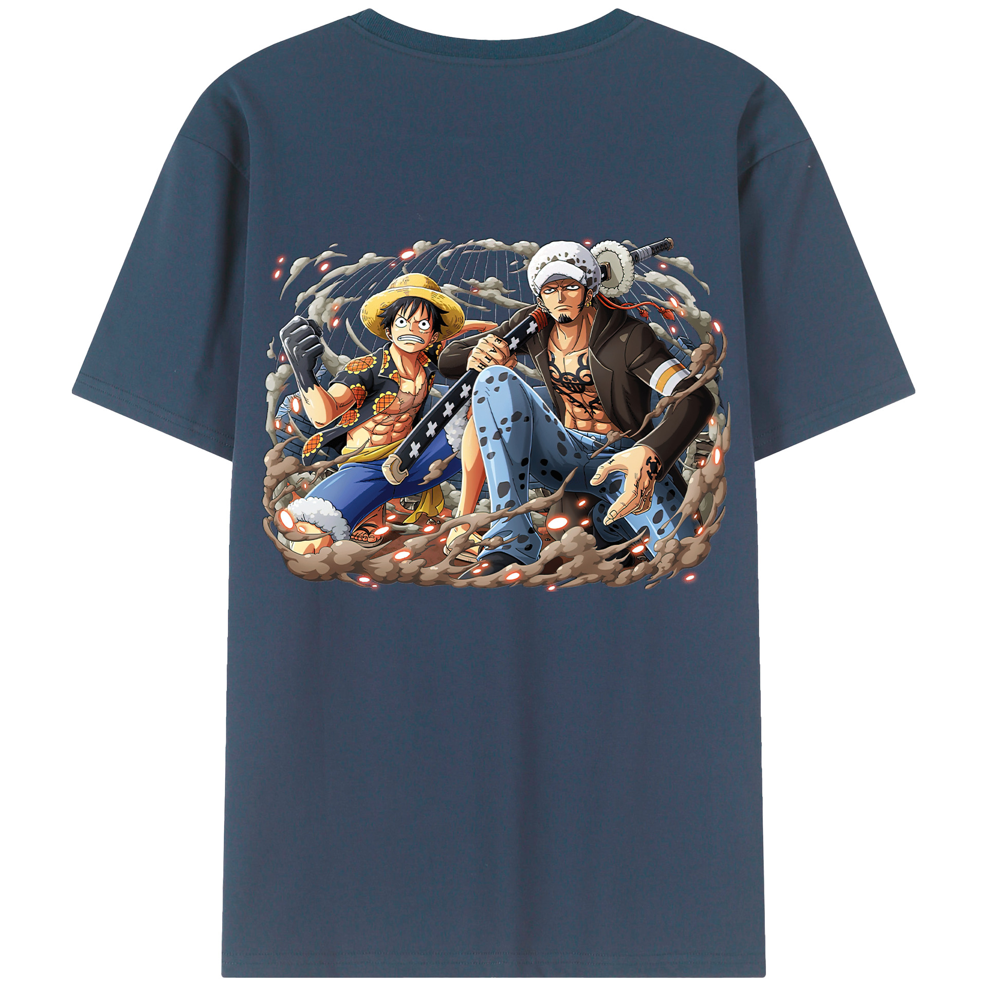 ワンピース モンキー・D・ルフィ ONE PIECE Monkey D. Luffy レディース半袖Tシャツ(バックプリント)