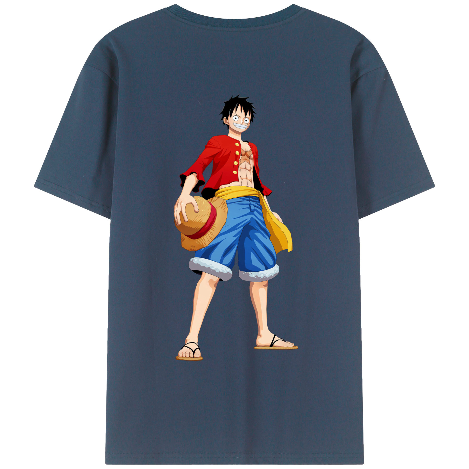 ワンピース モンキー・D・ルフィ ONE PIECE Monkey D. Luffy レディース半袖Tシャツ(バックプリント)