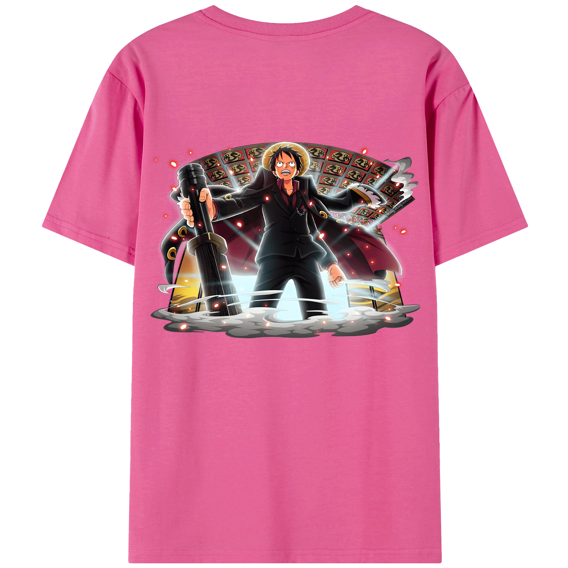 （画像用） ワンピース モンキー・D・ルフィ ONE PIECE Monkey D. Luffy レディース半袖Tシャツ(バックプリント)