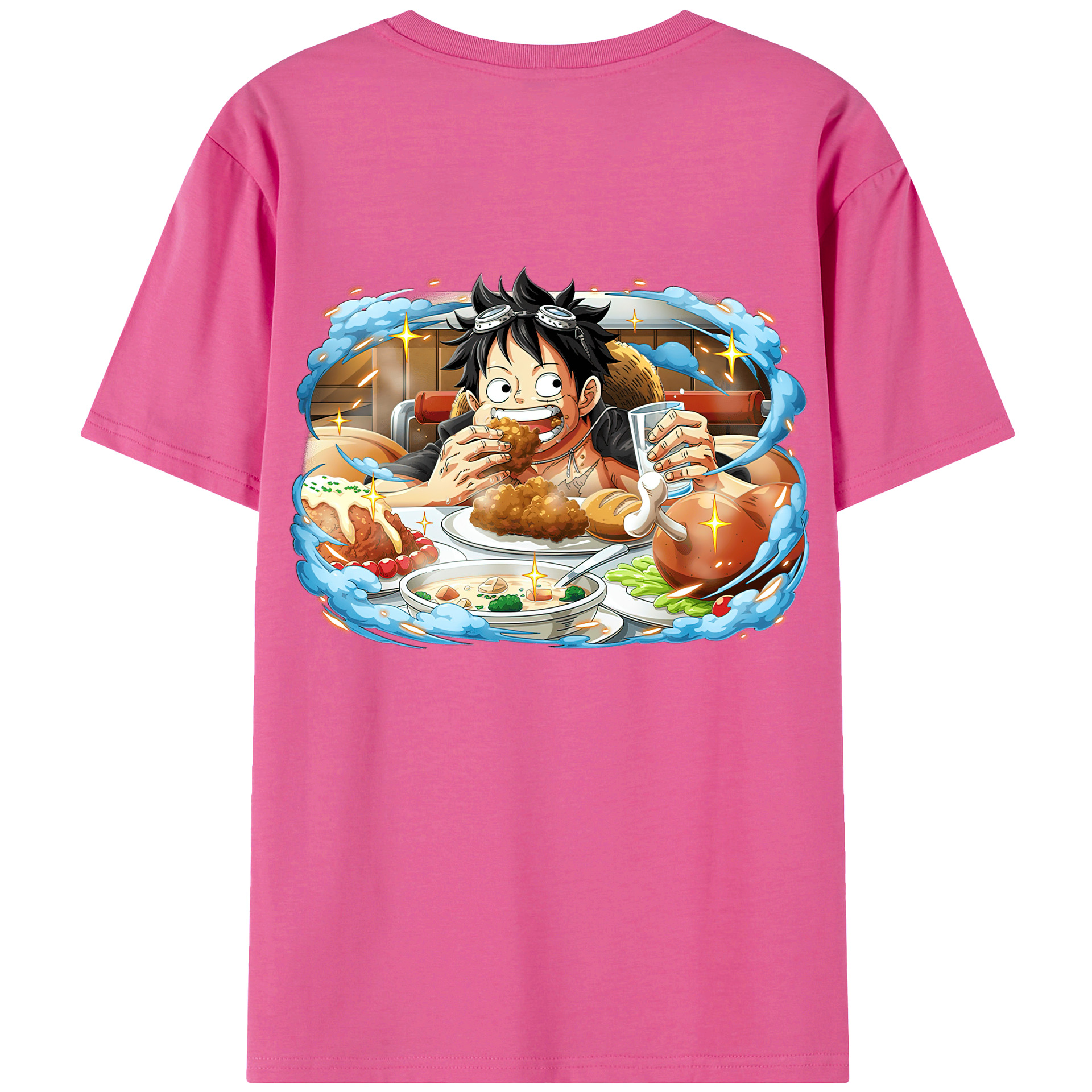 ワンピース モンキー・D・ルフィ ONE PIECE Monkey D. Luffy レディース半袖Tシャツ(バックプリント)
