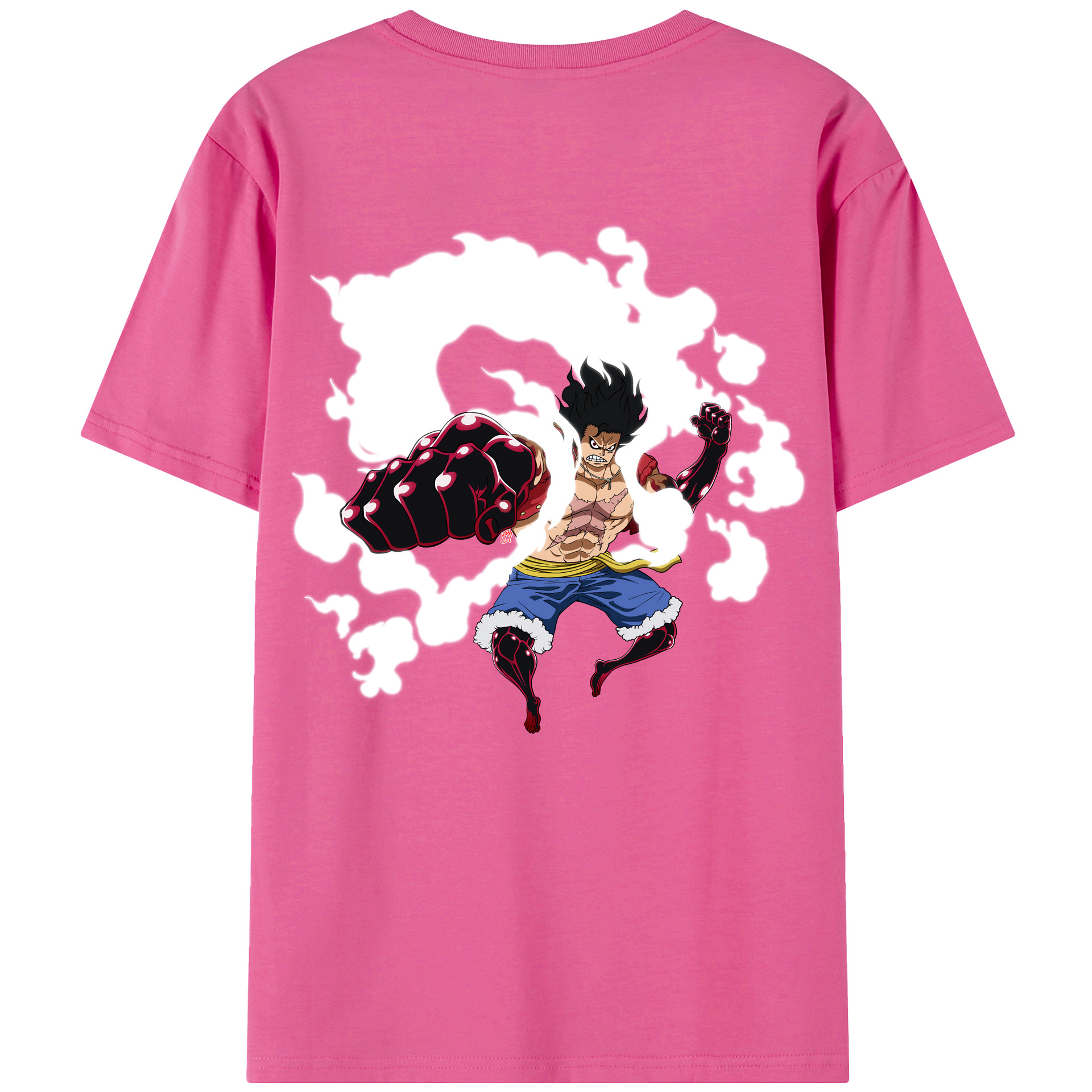 ワンピース モンキー・D・ルフィ ONE PIECE Monkey D. Luffy レディース半袖Tシャツ(バックプリント)