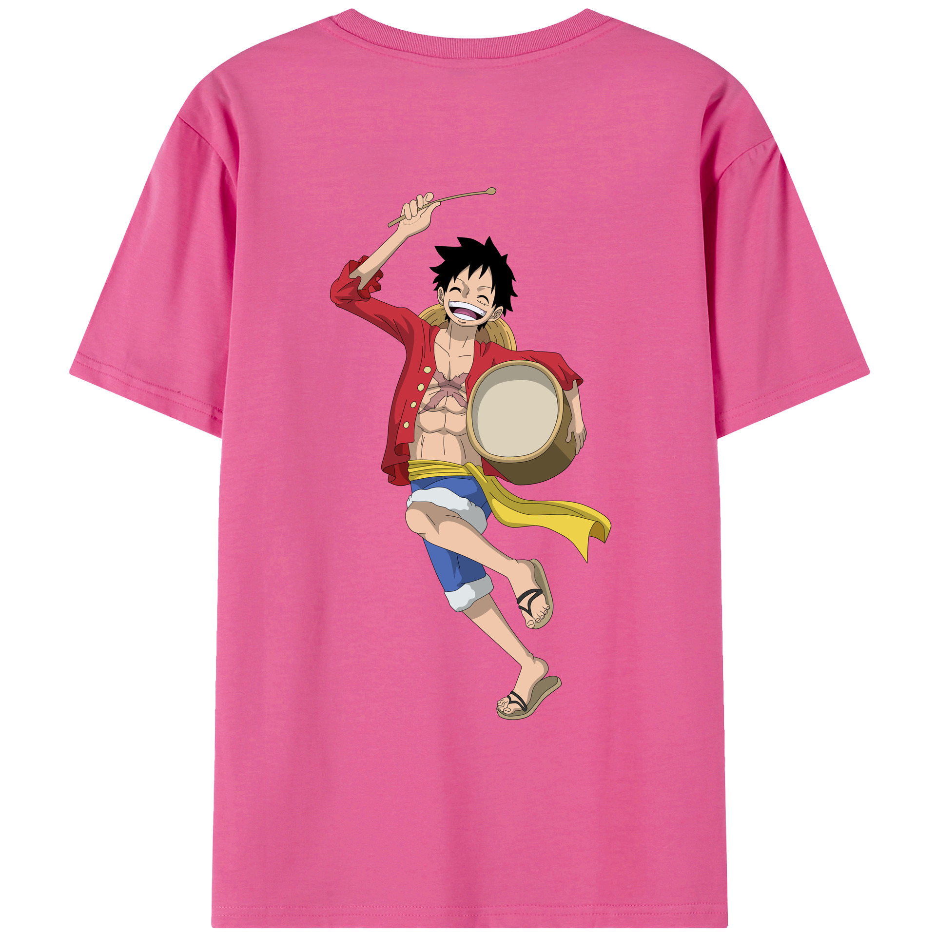 ワンピース モンキー・D・ルフィ ONE PIECE Monkey D. Luffy レディース半袖Tシャツ(バックプリント)